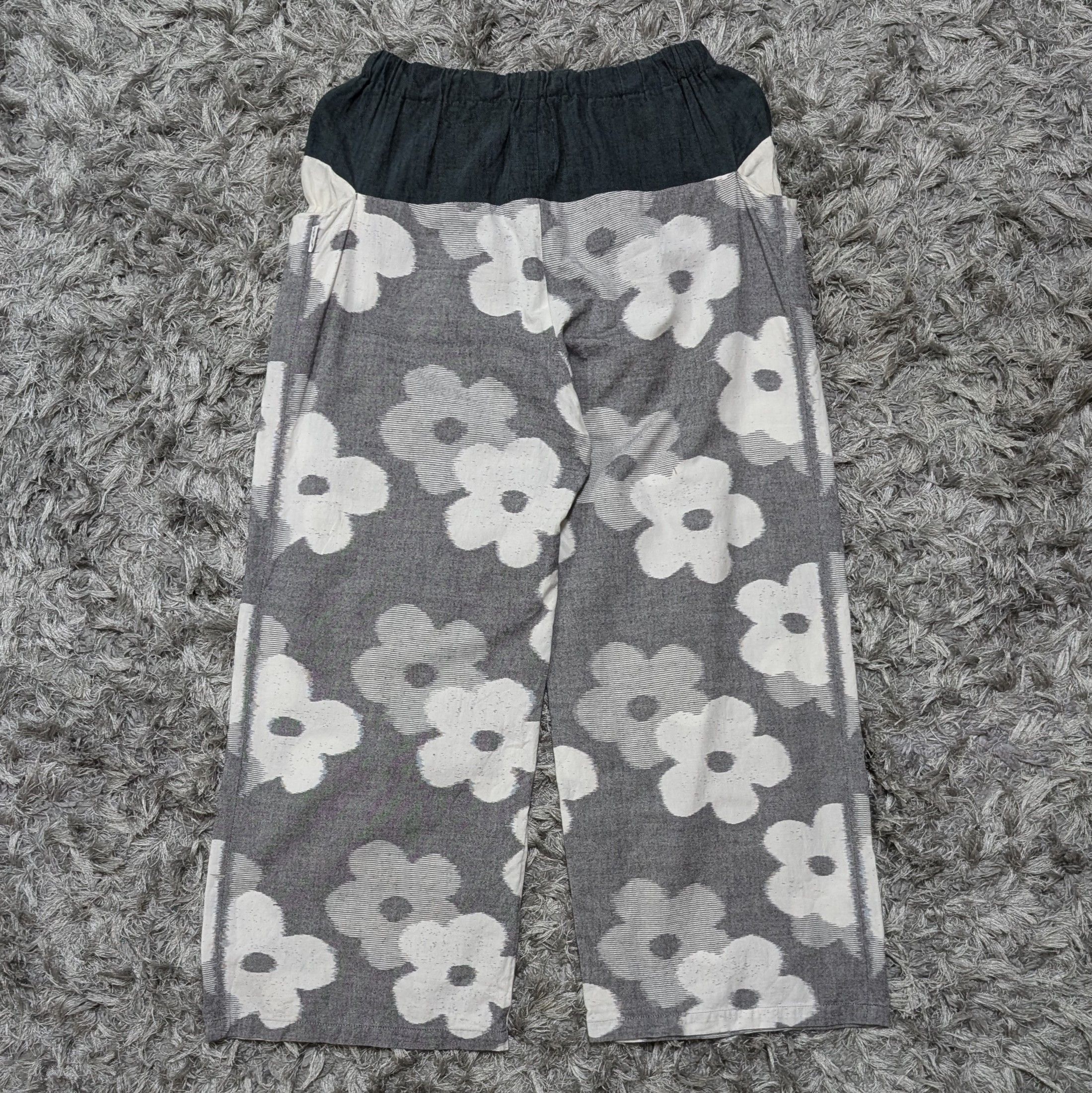 SOU SOU Katsuji Wakisaka Sou Sou Wide Leg Floral Pants Relax Trouser Size 27" / US 4 / IT 40 - 2 Thumbnail