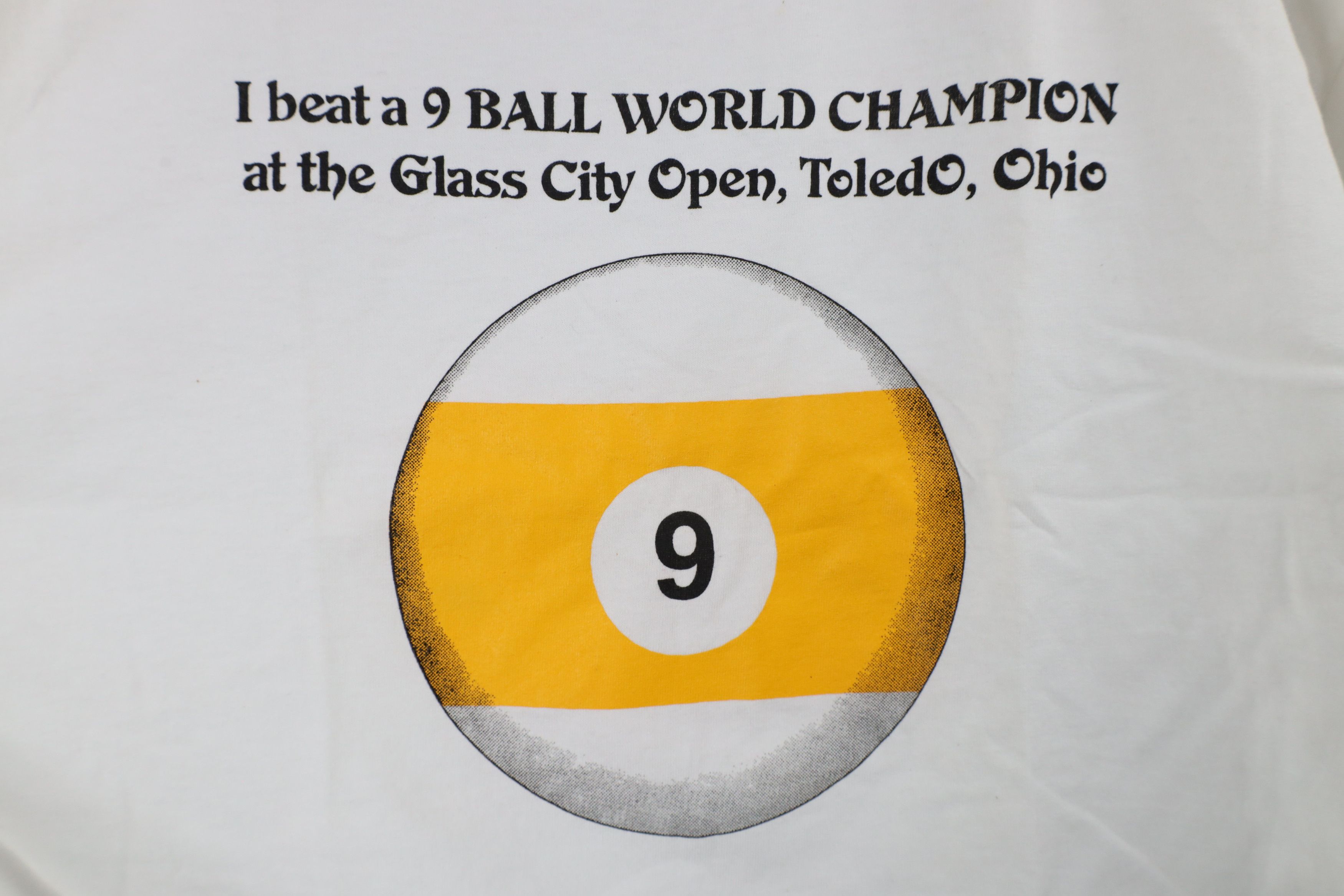 Vintage Vintage World Champion Glass City Open Billiards T-Shirt Size US XL / EU 56 / 4 - 4 Thumbnail