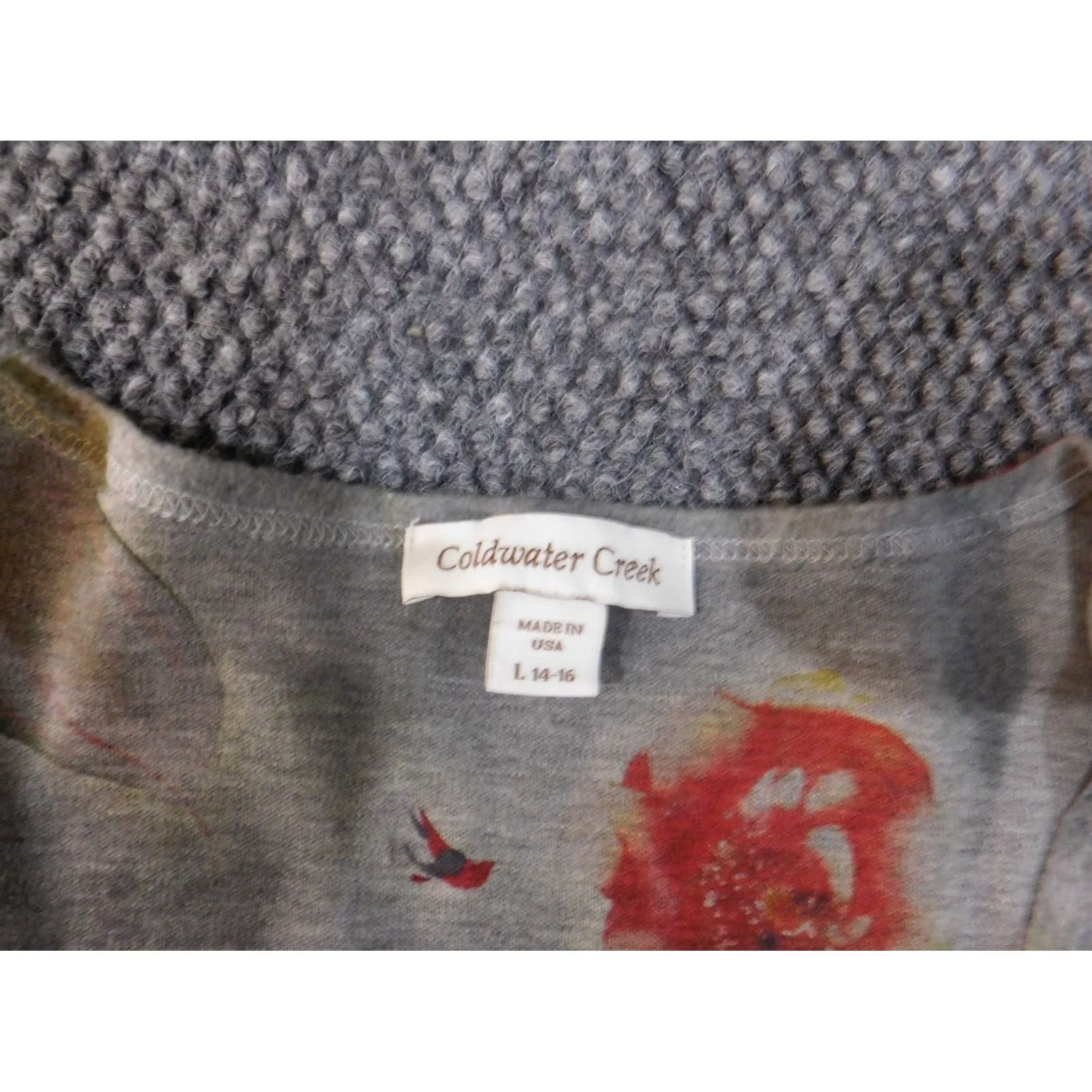 Coldwater Creek Coldwater Creek Sweater Gray Floral Crewneck Knit Pullover L Womens Vintage No Size L / US 10 / IT 46 - 6 Thumbnail