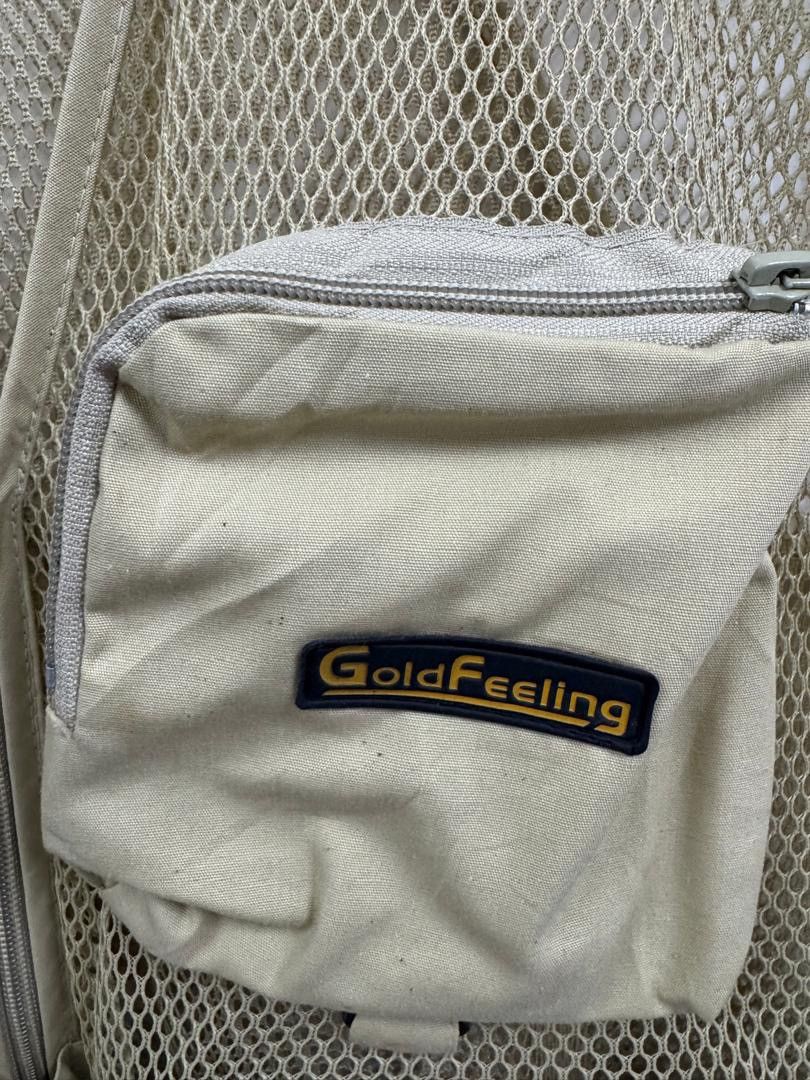 Vintage Gold Feeling multi-pocket tactical fishing vest Size US XL / EU 56 / 4 - 5 Thumbnail