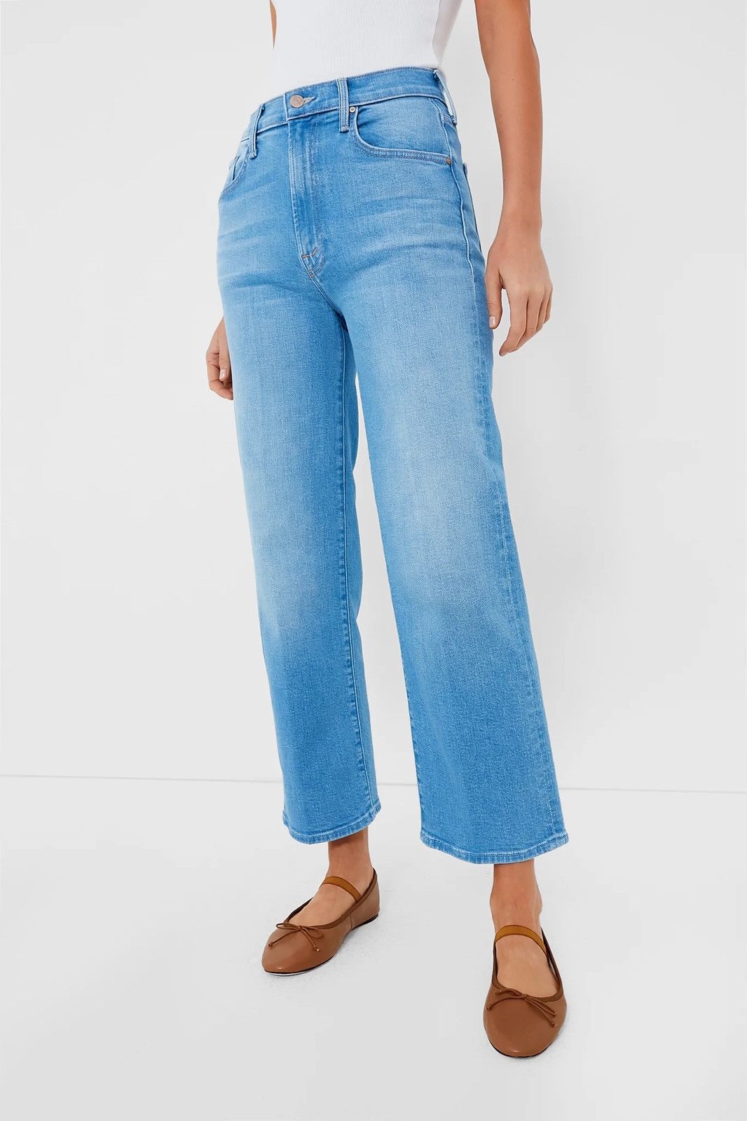 image of NWT Mother The Rambler Zip Ankle Jeans Wash Going Dutch 33 in Blue, Women's (Size 30)