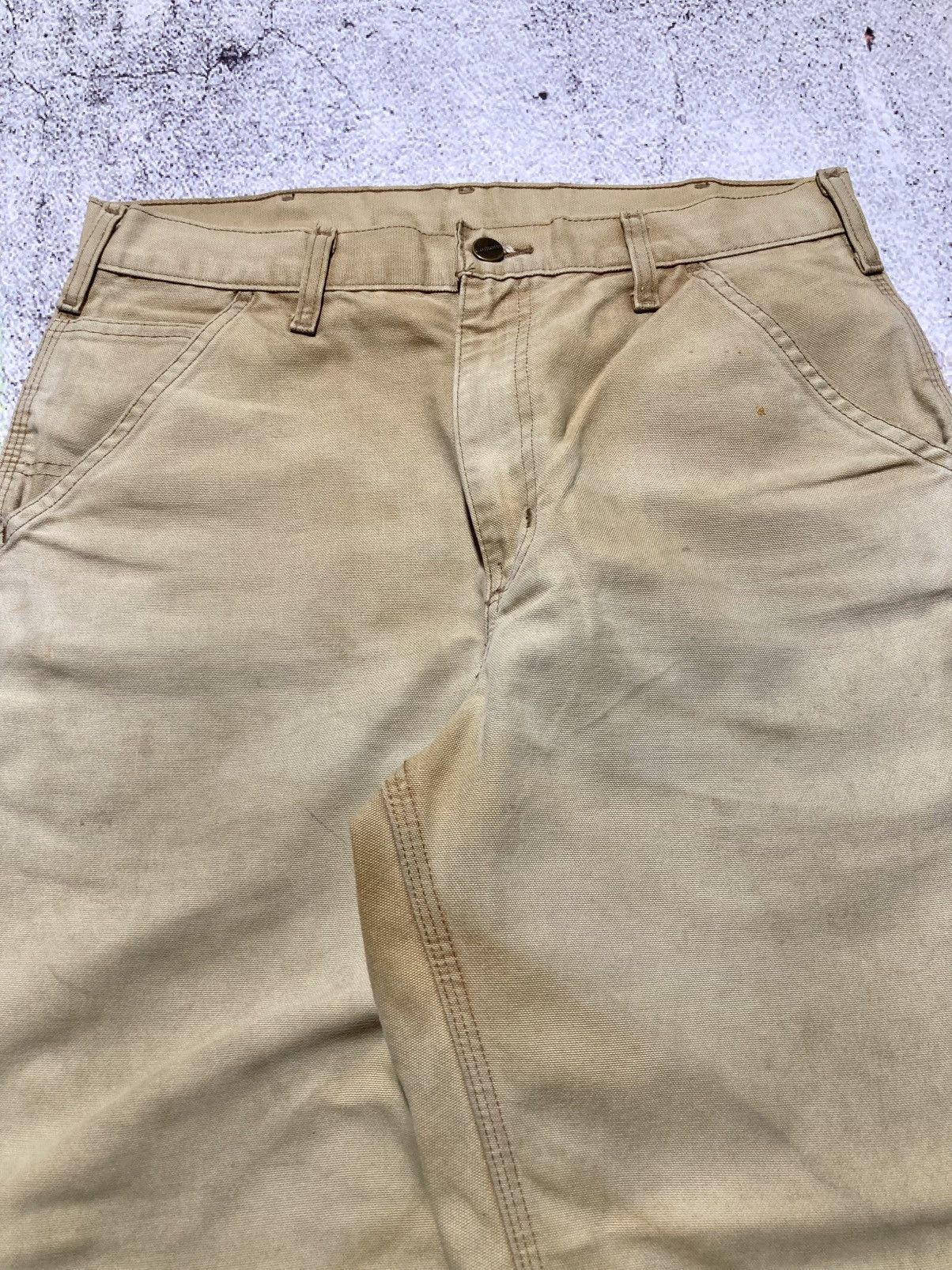 Carhartt 1990s Vintage Carhartt B11 BRN Carpenter Duck Pants Workwear Size US 32 / EU 48 - 11 Thumbnail