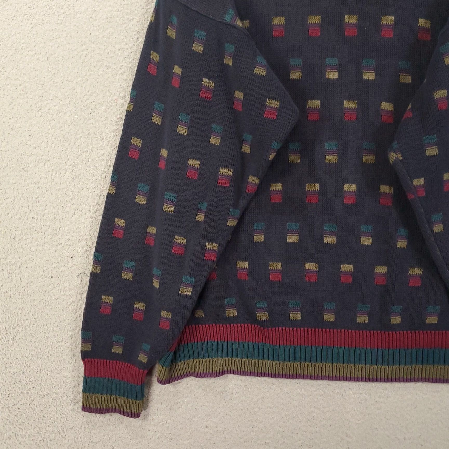 Gant VINTAGE GANT Sweatshirt Men XL Navy Knit Geometric 90s Pullover Size US XL / EU 56 / 4 - 3 Thumbnail