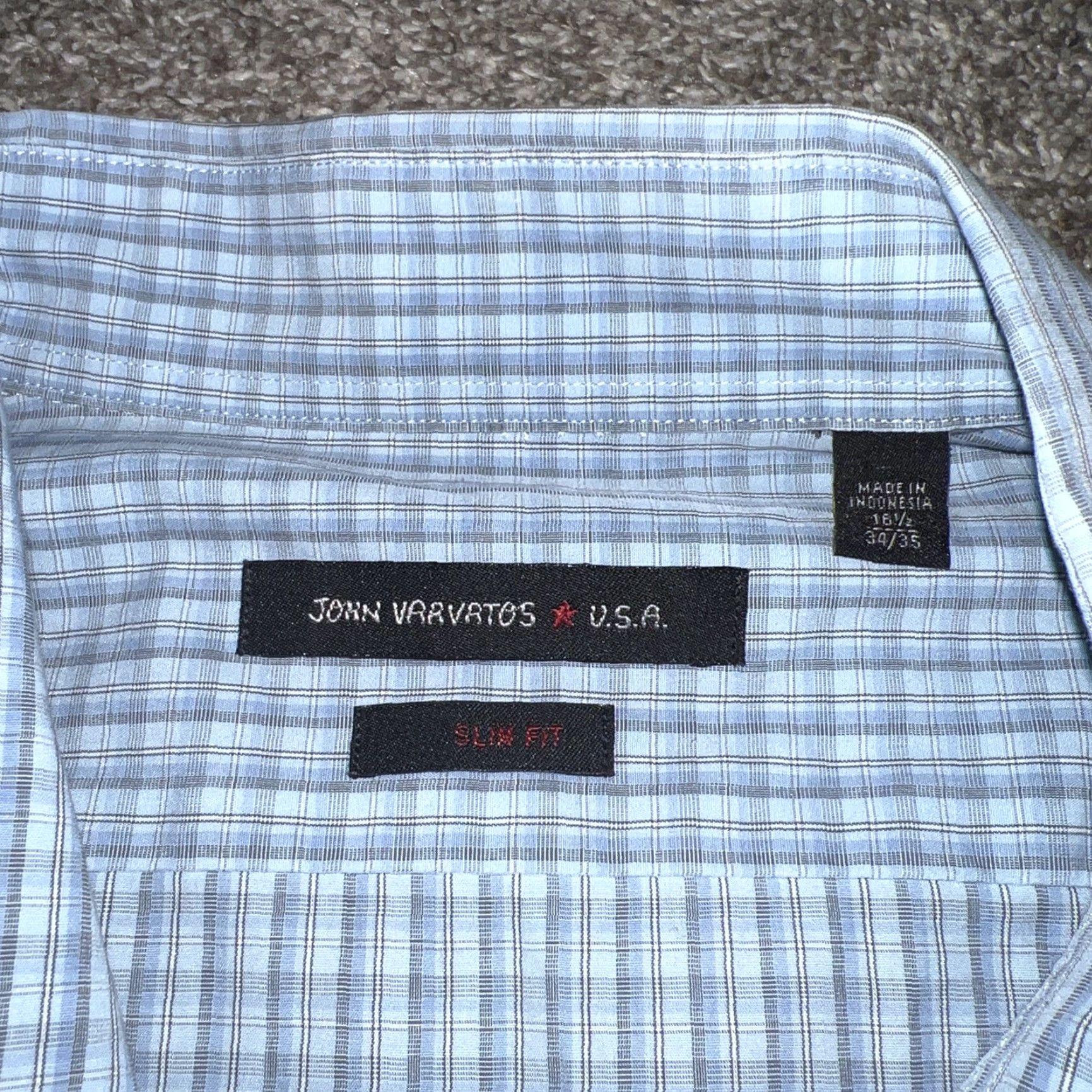 John Varvatos John Varvatos USA Blue Button Down Shirt Mens Slim Fit Size 16.5 L Blue Button-Down Long Sleeve Slimming Shirt Mens USA 16.5 Size US L / EU 52-54 / 3 - 3 Thumbnail