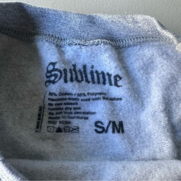 Band Tees × Sublime SUBLIME LONG BEACH HEATHER GRAY CREWNECK SZ S/M Size M / US 6-8 / IT 42-44 - 6 Thumbnail