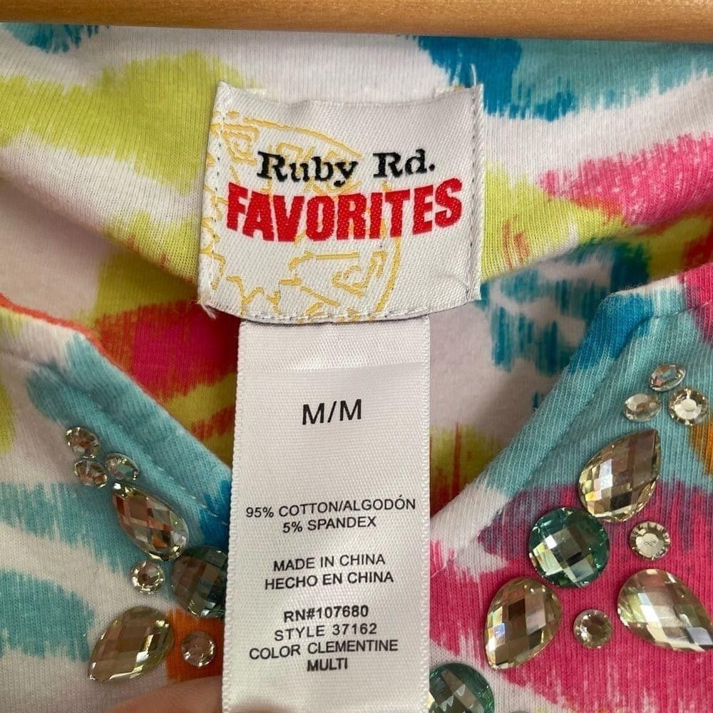 Other Ruby Rd. Favorites embellished abstract floral top medium Size M / US 6-8 / IT 42-44 - 5 Thumbnail