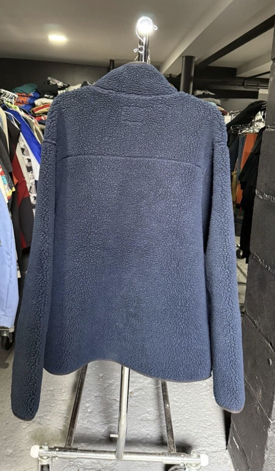 Aime Leon Dore Fleece Jacket Full Zip Navy Blue Mens Size XL