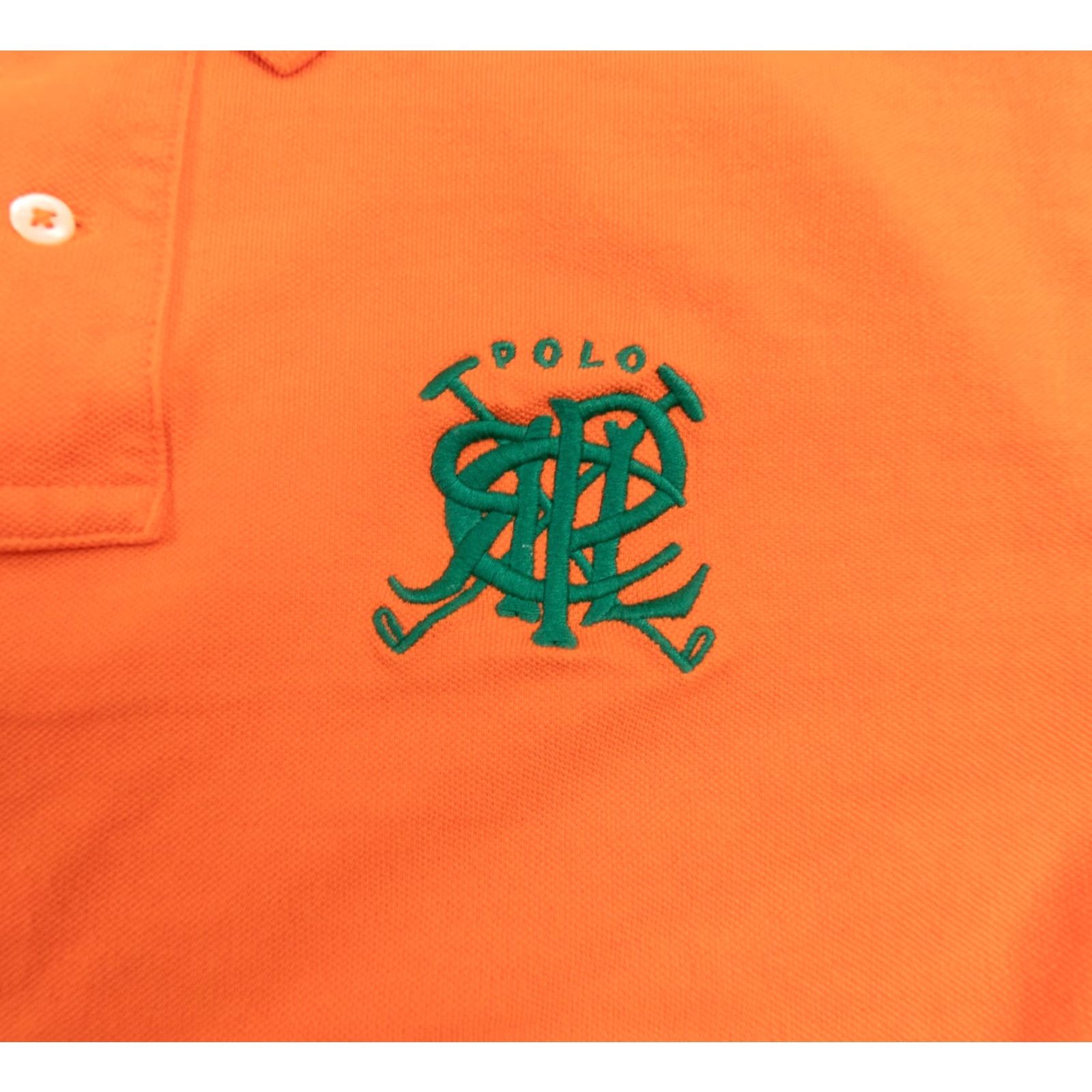 Polo Ralph Lauren VINTAGE Polo Ralph Lauren Shirt Mens XL Orange Short Sleeve Polo Shirt Adult XL Orange Logo Preppy Buttons Embroidered Mens Size US XL / EU 56 / 4 - 3 Thumbnail