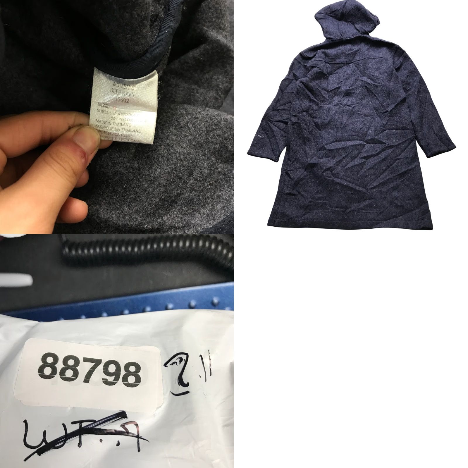 Vintage VINTAGE Woolrich Duffle Coat Jacket Hoodie Women S Long Sleeve Toggle Pockets Blue Size S / US 4 / IT 40 - 8 Thumbnail