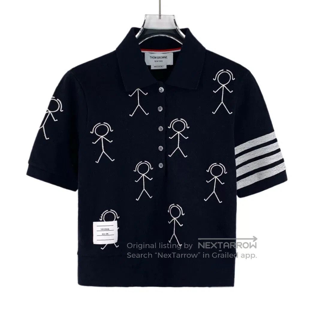 Thom Browne thom browne navy classic polo shirt. Size US M / EU 48-50 / 2 - 1 Thumbnail