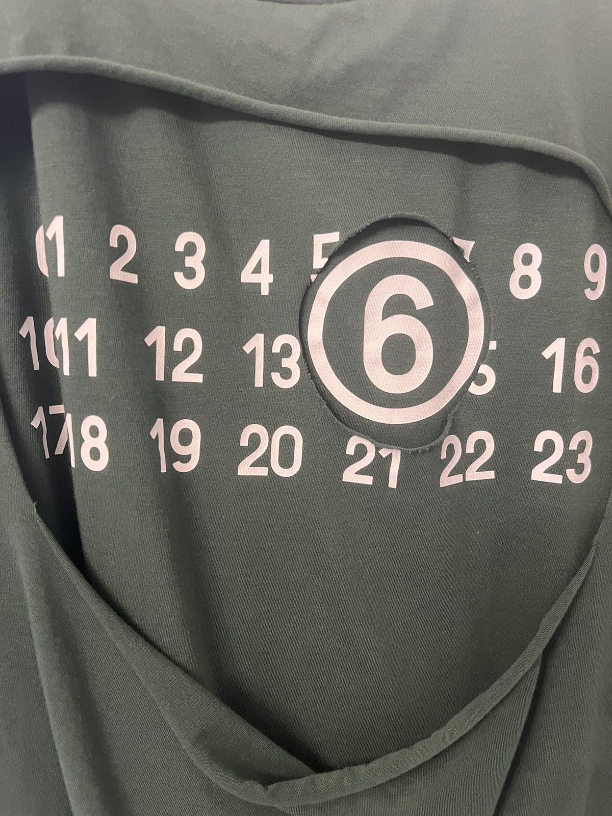 Maison Margiela 2024 MM6 Maison Margiela Numbers T- Shirt 'Green' Size US M / EU 48-50 / 2 - 3 Thumbnail