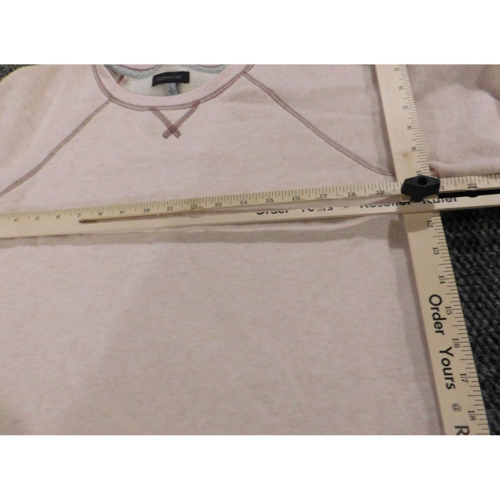 Vintage Ocean & Coast Sweater Womens Large Purple Pullover Crewneck Knit Raglan Sleeve Cotton Logo Stretch Vintage No Size L / US 10 / IT 46 - 6 Thumbnail