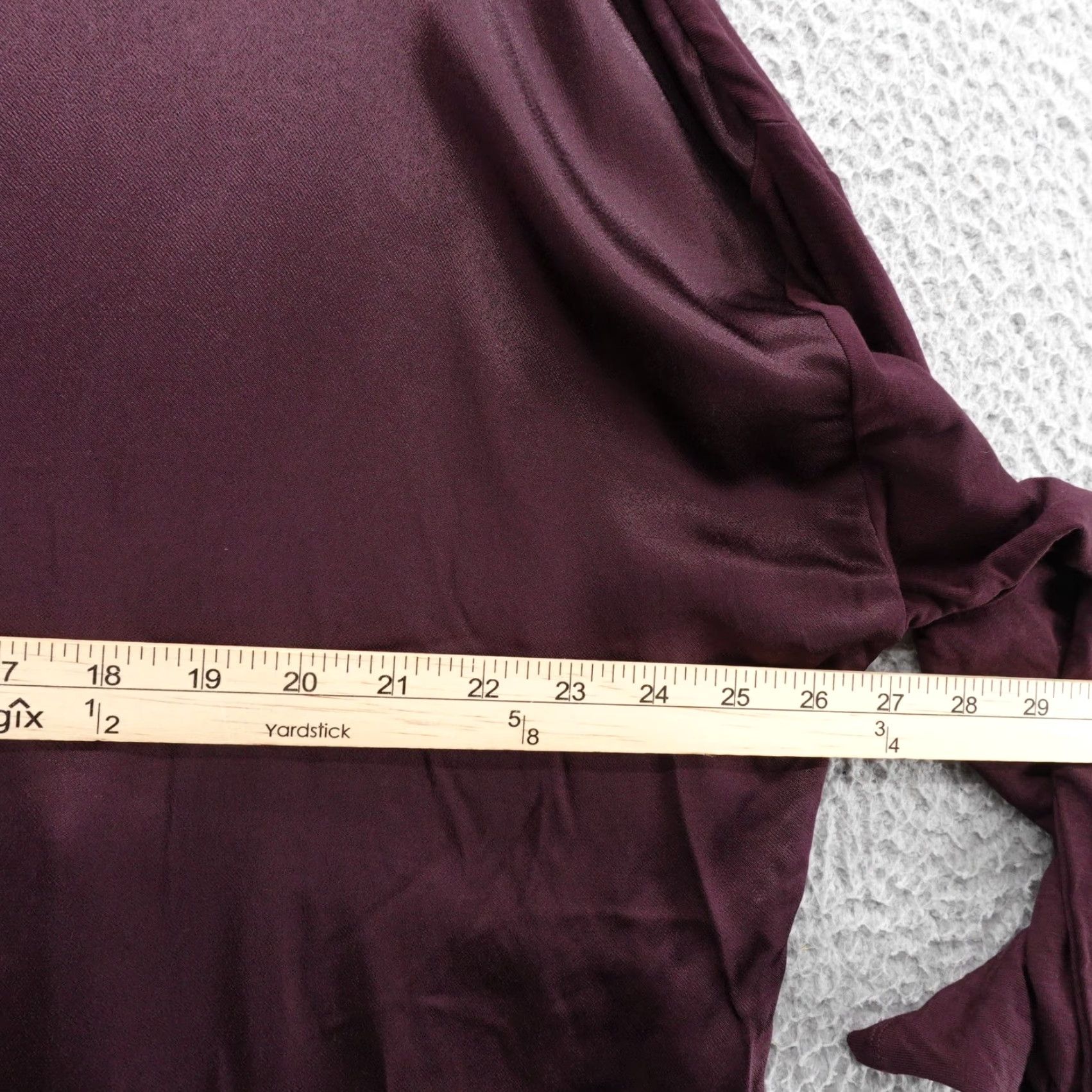 J. Jill J.Jill Womens 2X Burgundy Rayon Blend Long Sleeve Comfort Top Blouse Size XXL / US 16-18 / IT 52-54 - 6 Thumbnail