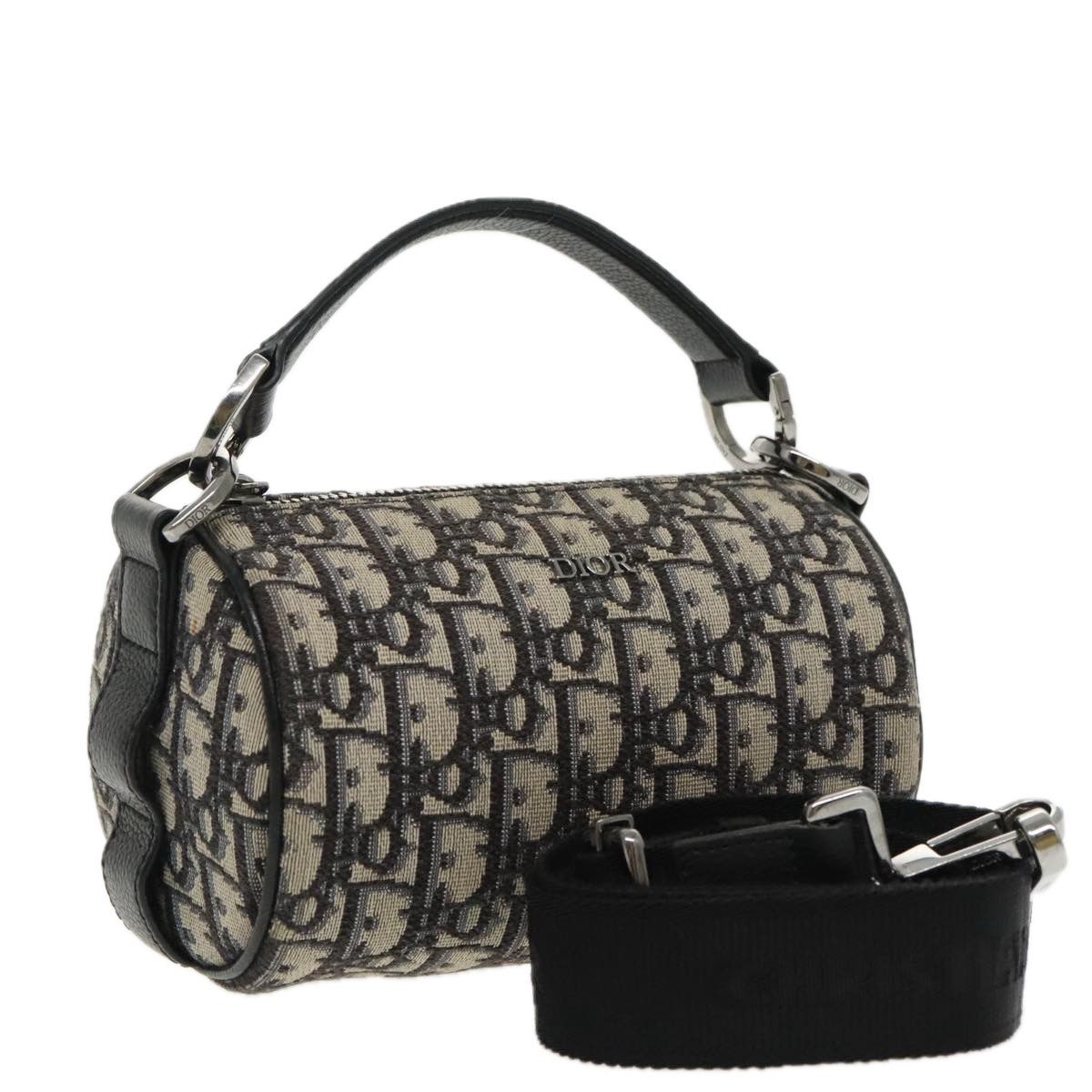 Dior Trotter Navy Canvas Shoulder Bag (Pre-Owned) Size ONE SIZE - 1 Thumbnail
