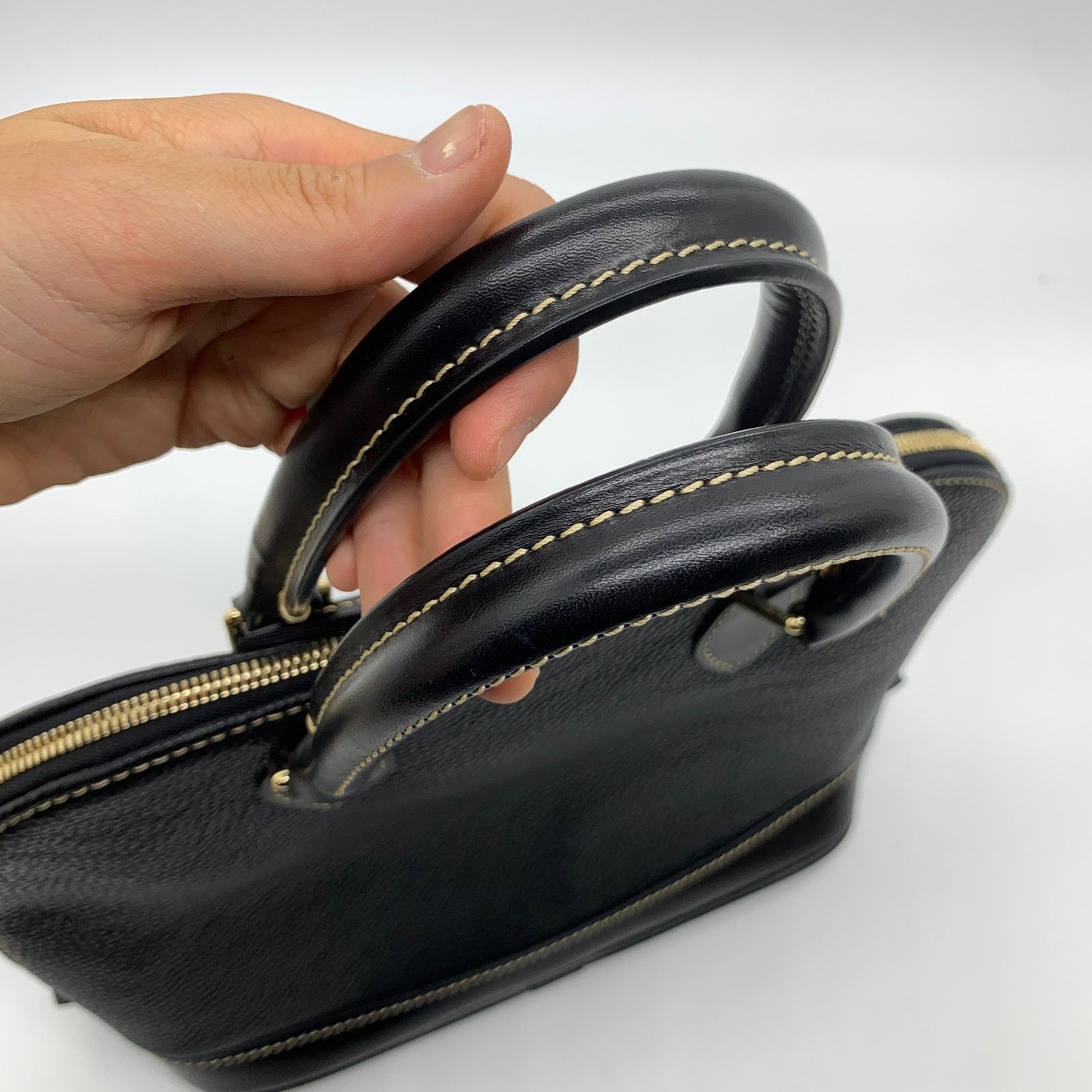 Dooney & Bourke Dooney & Bourke Black Pebble Leather Purse Zip Satchel Size ONE SIZE - 14 Thumbnail
