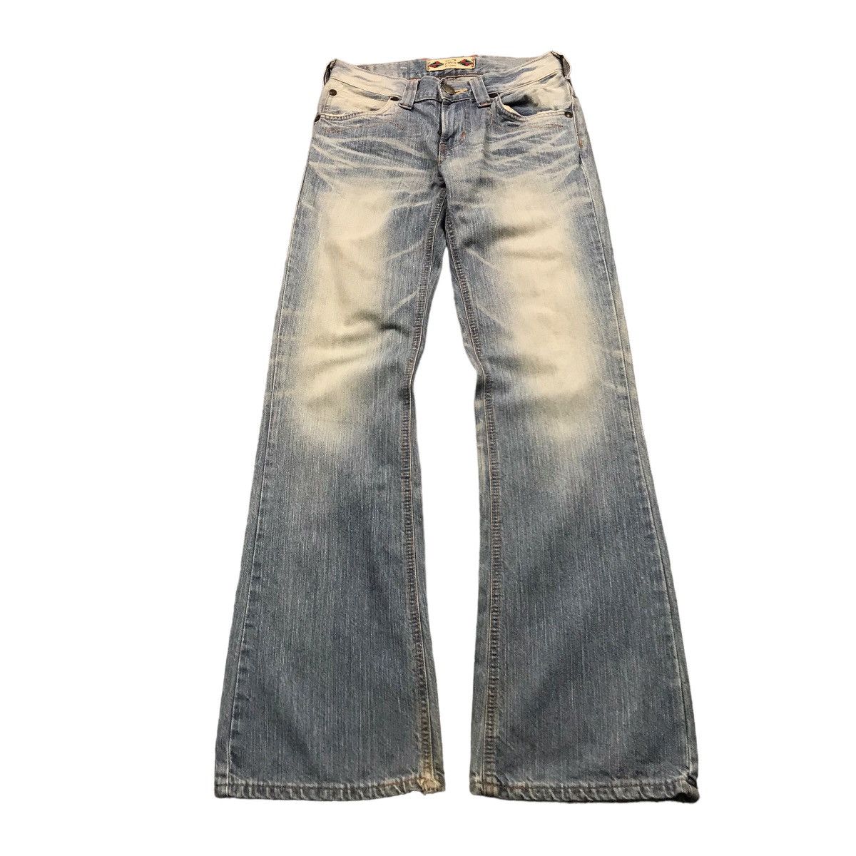 image of Blue Blue Japan x Edwin Flared Jeans Edwin Japanese Bootcut Baggy Pants in Light Denim (Size 27)