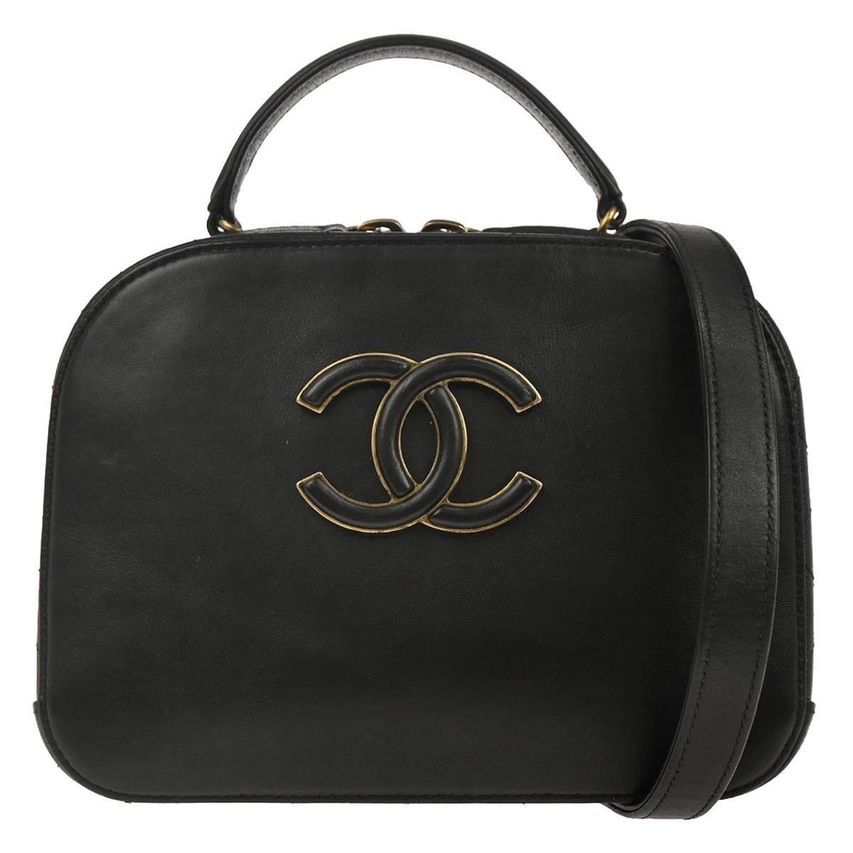 Chanel Quilted Goatskin Coco Curve Calfskin Vanity Case