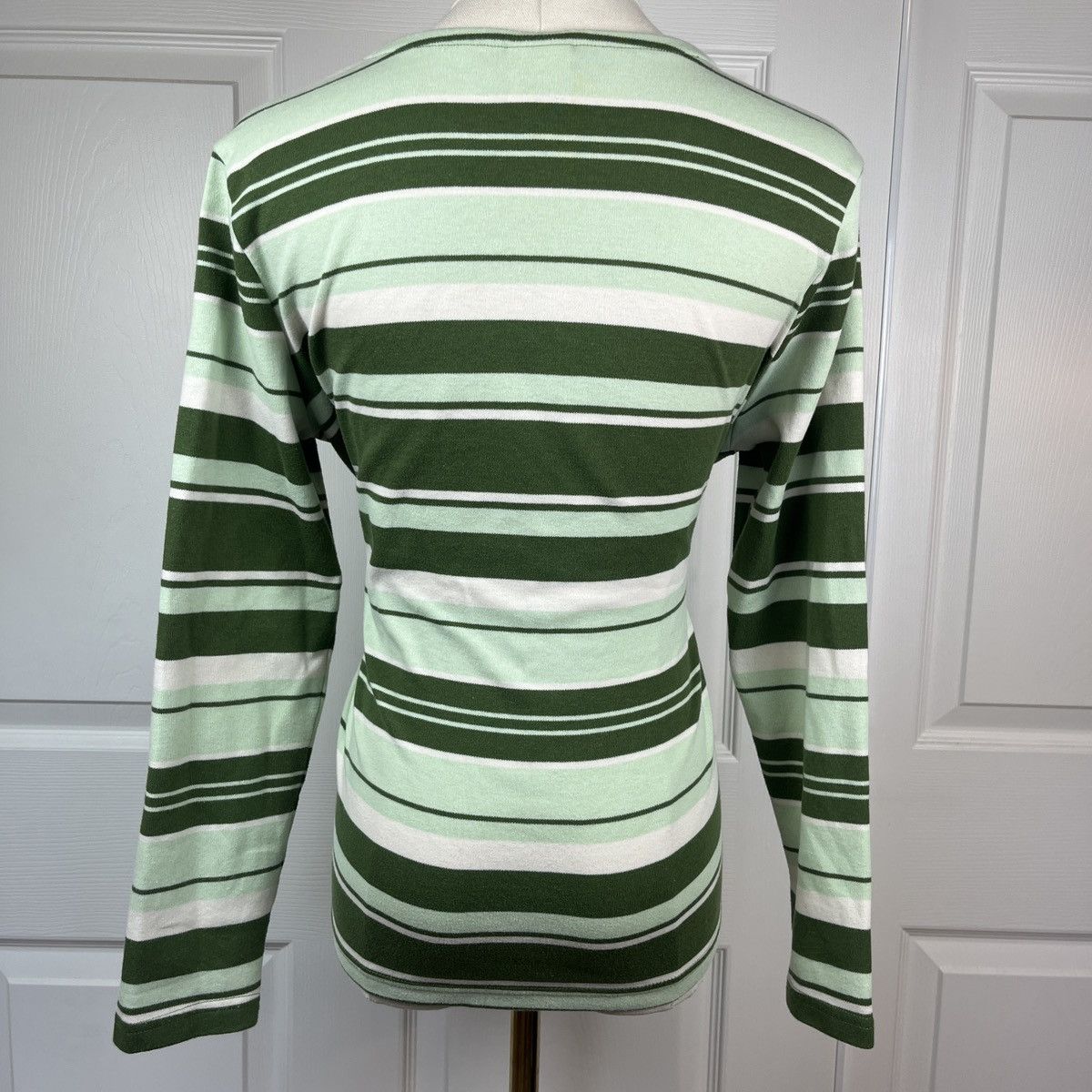 Blair Green stripped Blair long sleeve button shoulder top Size S / US 4 / IT 40 - 2 Thumbnail