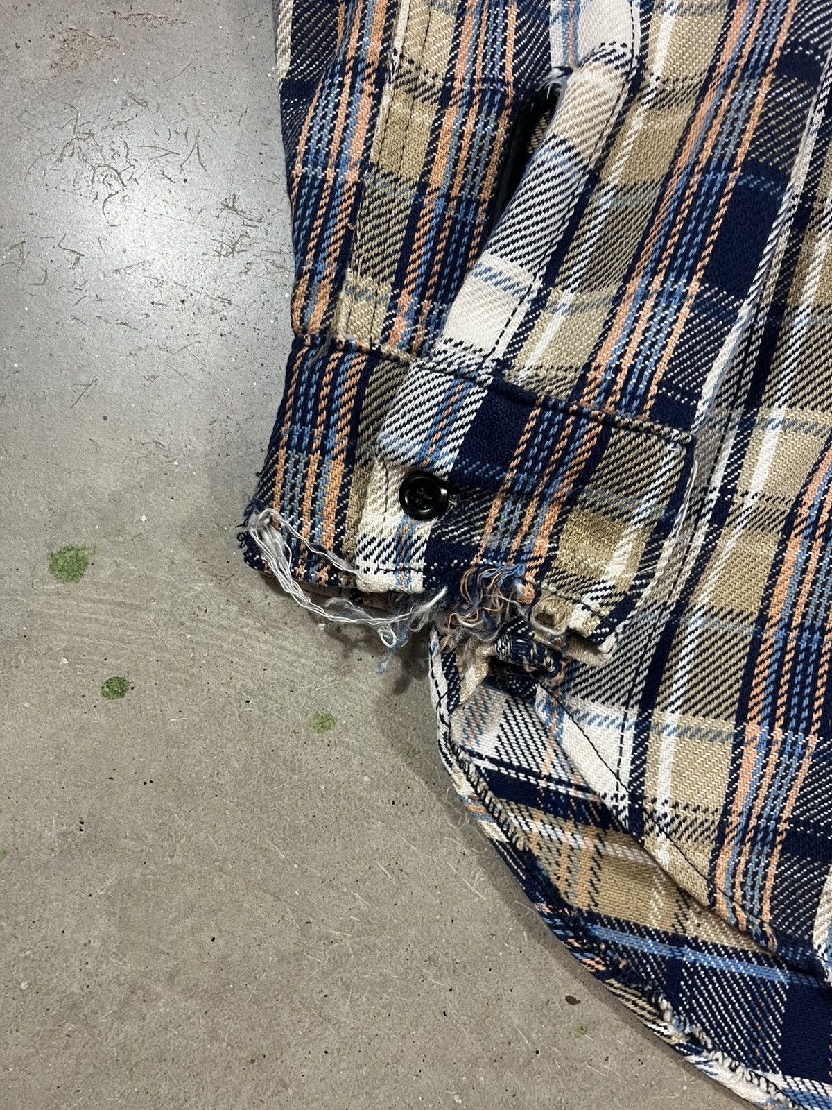 Vintage Vintage 70s Heavy Cotton Woven Flannel Shirt Blue Brown Size US XXL / EU 58 / 5 - 3 Thumbnail