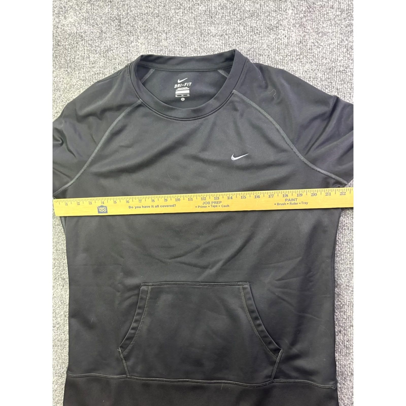 Nike Nike Sweatshirt Mens XL Black Dri-FIT Crewneck Pullover Kangaroo Pocket Athletic Size US XL / EU 56 / 4 - 4 Thumbnail
