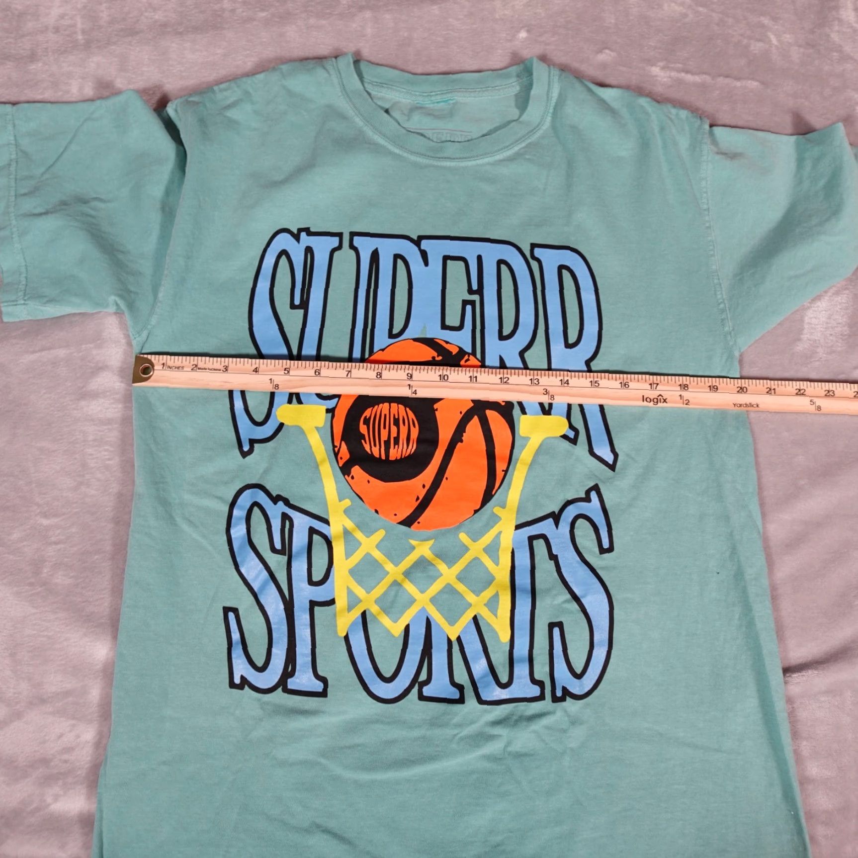 Logo 7 VINTAGE Superrradical Basketball Logo T-Shirt Mens Medium Green Sports 2020s Size US M / EU 48-50 / 2 - 5 Thumbnail