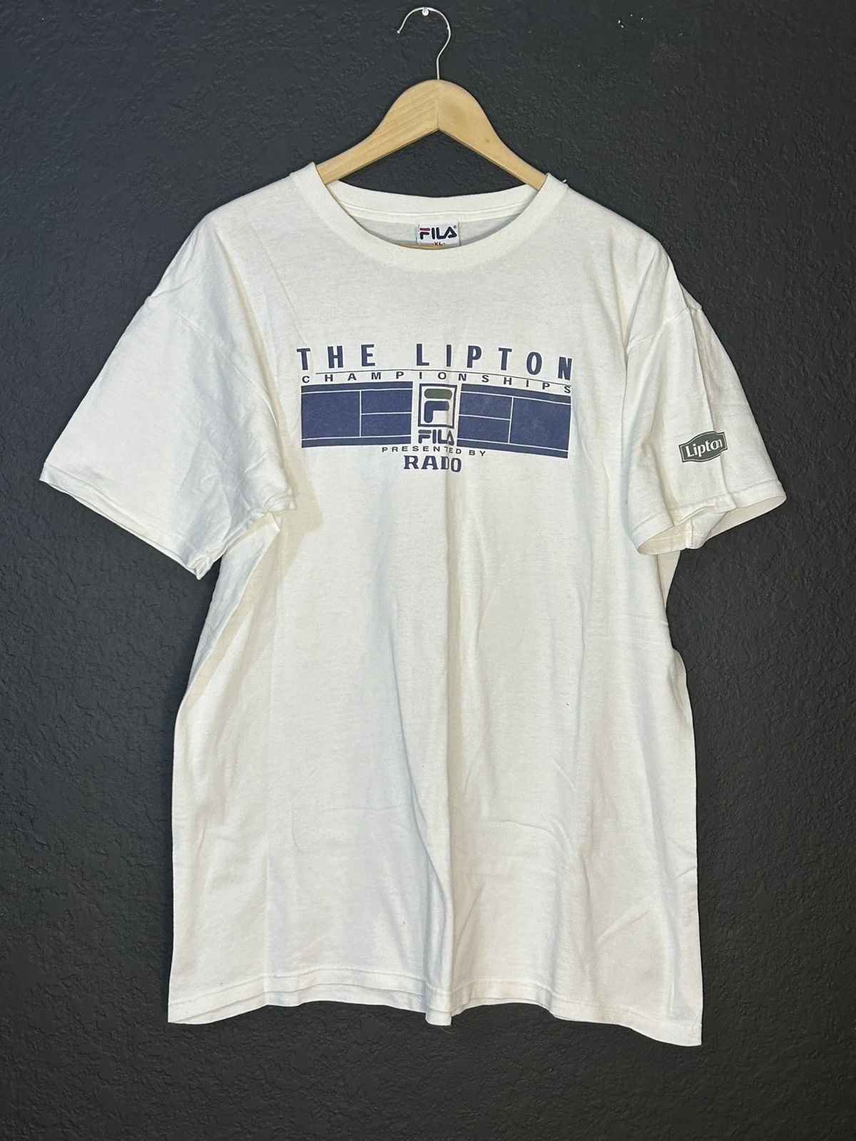 Fila × Vintage 90s Fila Lipton Championship Tennis T Shirt Size US XL / EU 56 / 4 - 1 Thumbnail