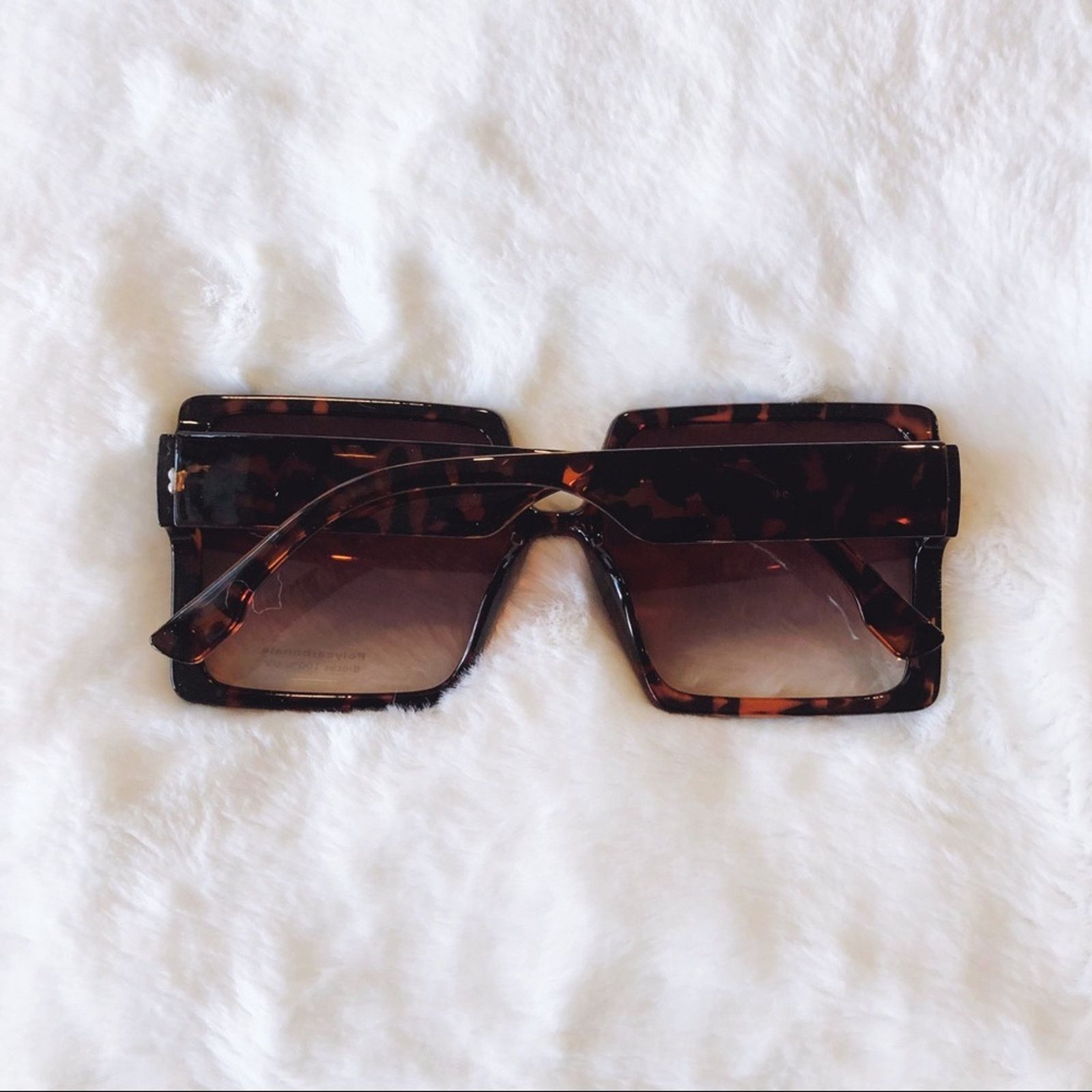 Other Molly Tortoise Brown Oversize Rectangle Sunglasses Size ONE SIZE - 9 Thumbnail
