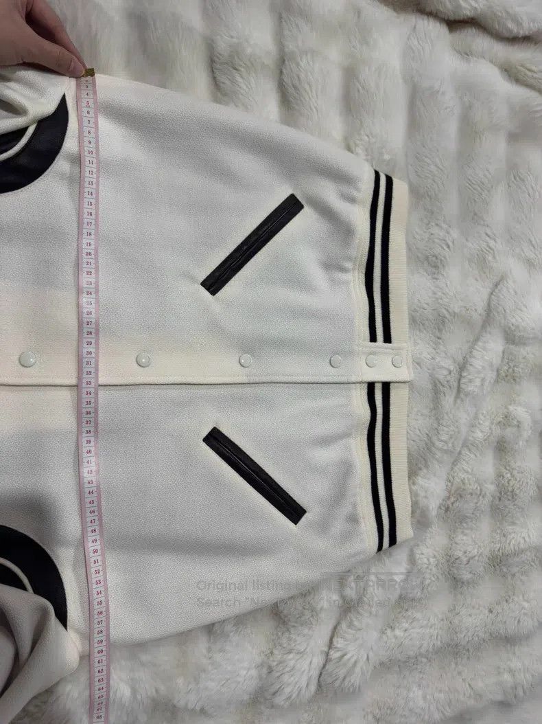 Saint Laurent Paris Saint Laurent Paris White Teddy Baseball Jacket Size US M / EU 48-50 / 2 - 8 Thumbnail