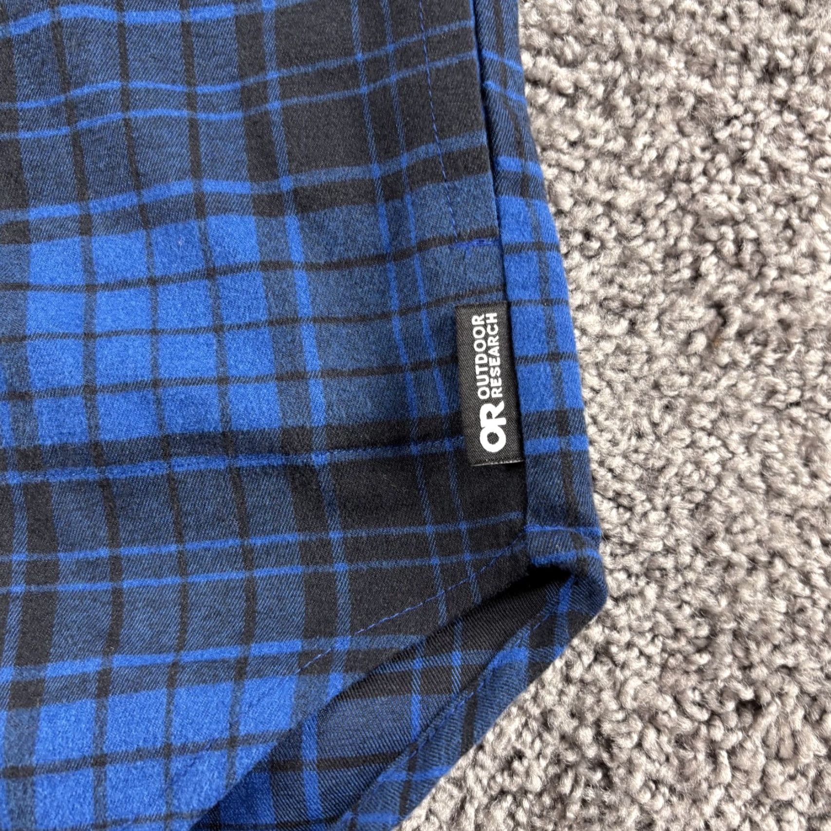 Outdoor Research Outdoor Research Kulshan Flannel Shirt Women's Small Blue Black Plaid Button Up Size S / US 4 / IT 40 - 3 Thumbnail