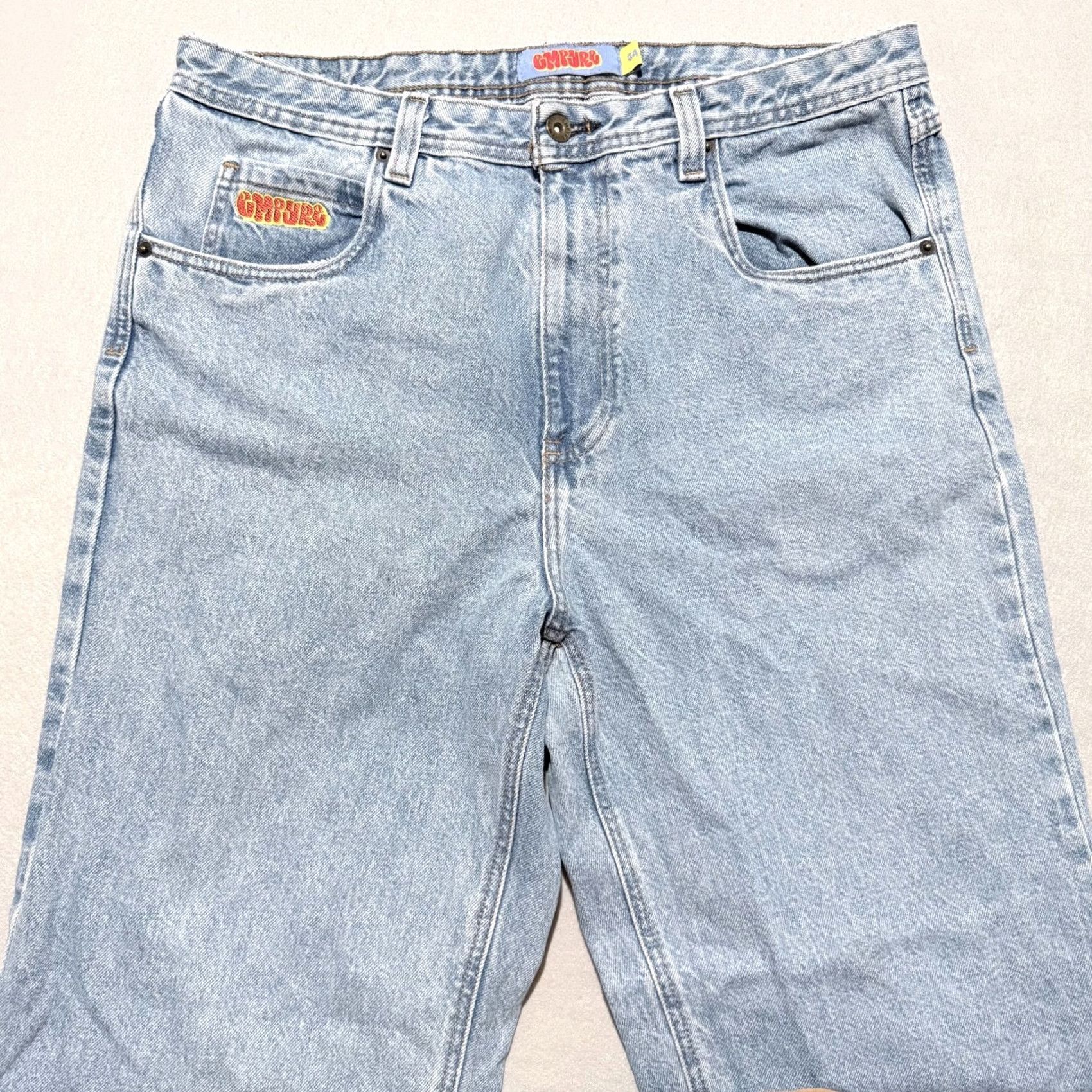 Empyre Empyre Jeans Men's Light Blue Denim 5-Pocket 36x27 Straight Relaxed Skate Jeans Size US 36 / EU 52 - 3 Thumbnail