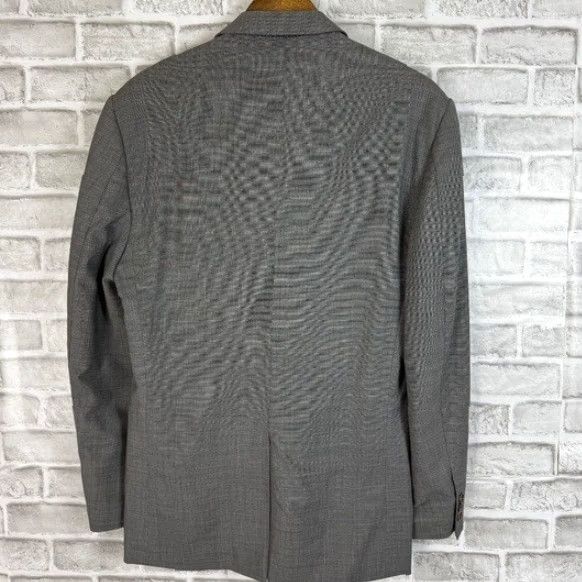 Brooks Brothers Brooks Brothers Blazer Jacket Mens 41R 2 Button Notch Lapel Wool Stretch Gray Solid Vented 4-Button Sleeve Regular Size 42R - 4 Thumbnail