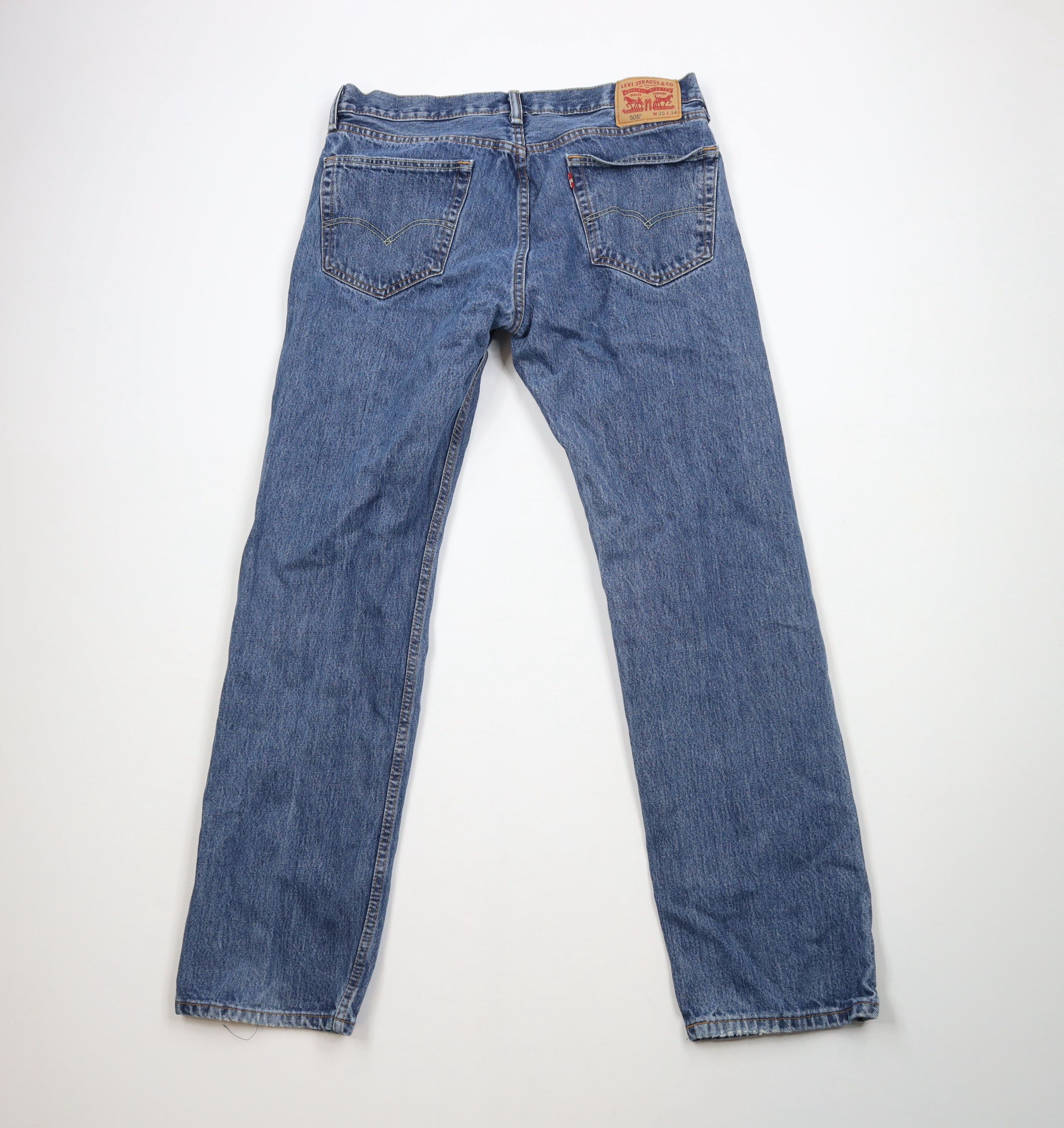 Levi's × Vintage Vintage Y2K Levis 505 Regular Fit Denim Jeans Blue Cotton Size US 36 / EU 52 - 9 Thumbnail