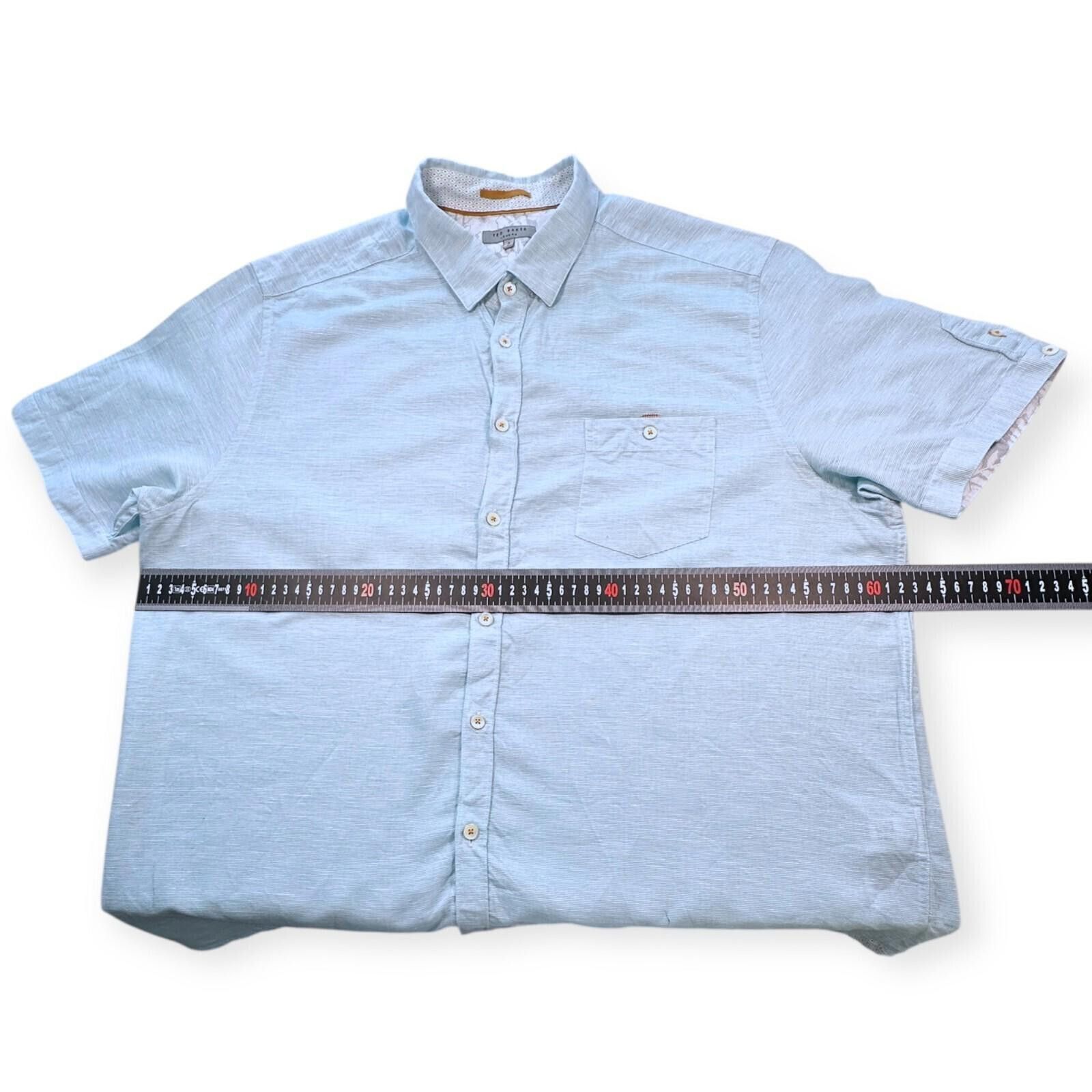 Ted Baker Ted Baker 7 Shirt Men's UK Size 3XL Green Short Sleeve Size 52R - 10 Thumbnail