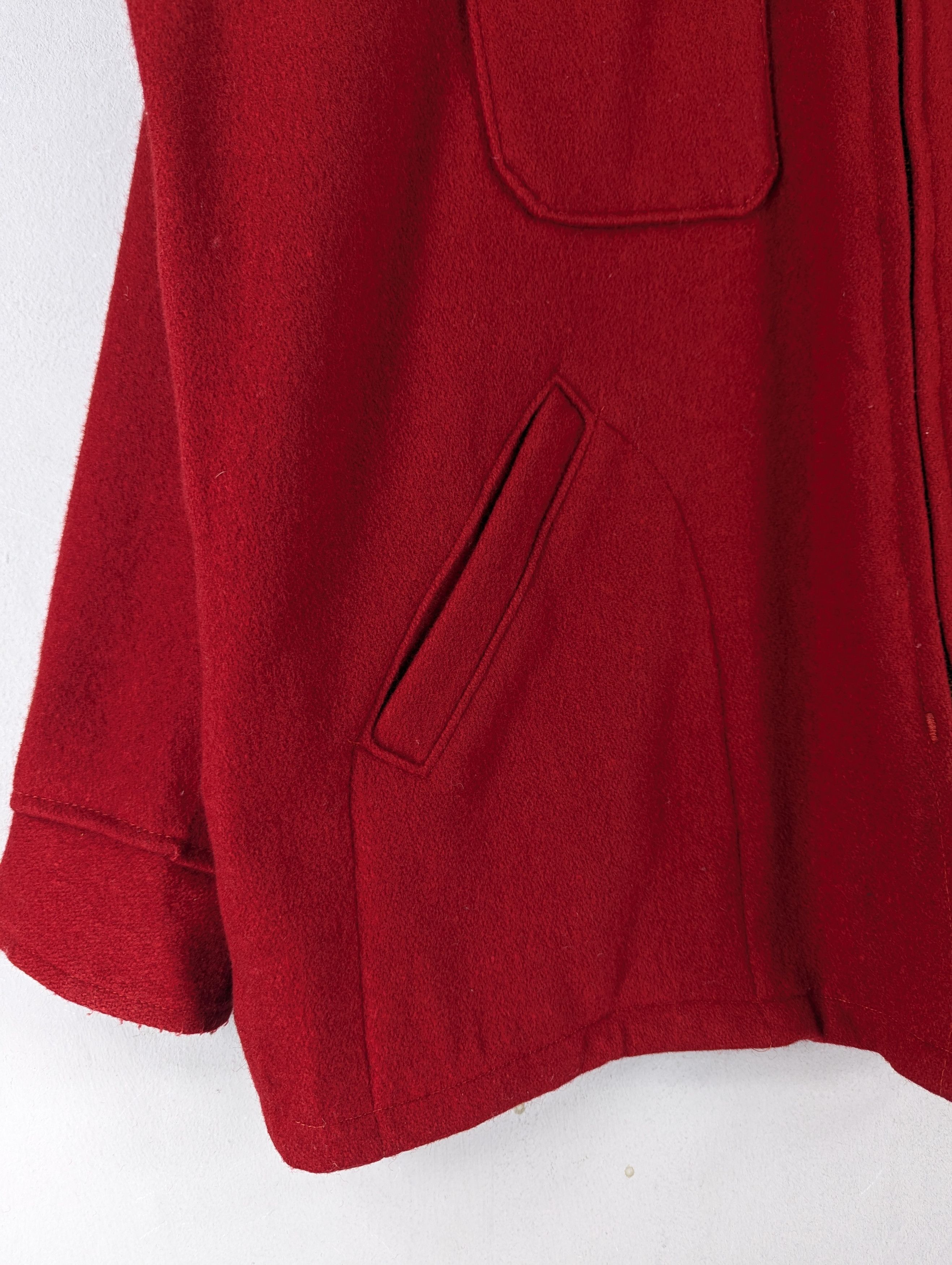 Vintage Vintage 1980s Melton Red Wool Jacket Size US L / EU 52-54 / 3 - 5 Thumbnail