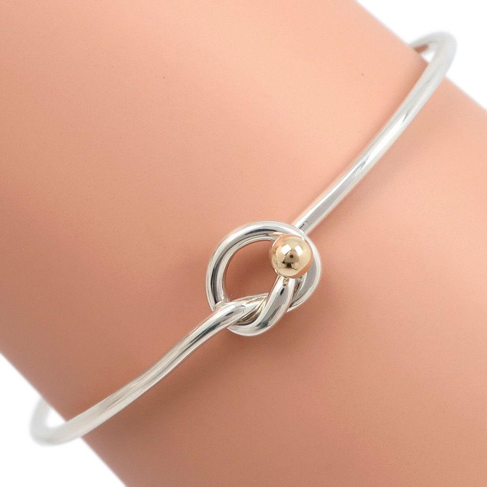Tiffany & Co. Tiffany & Co. Tiffany Love Knot Silver Au750 Bracelet Metal Bangle Size ONE SIZE - 1 Thumbnail