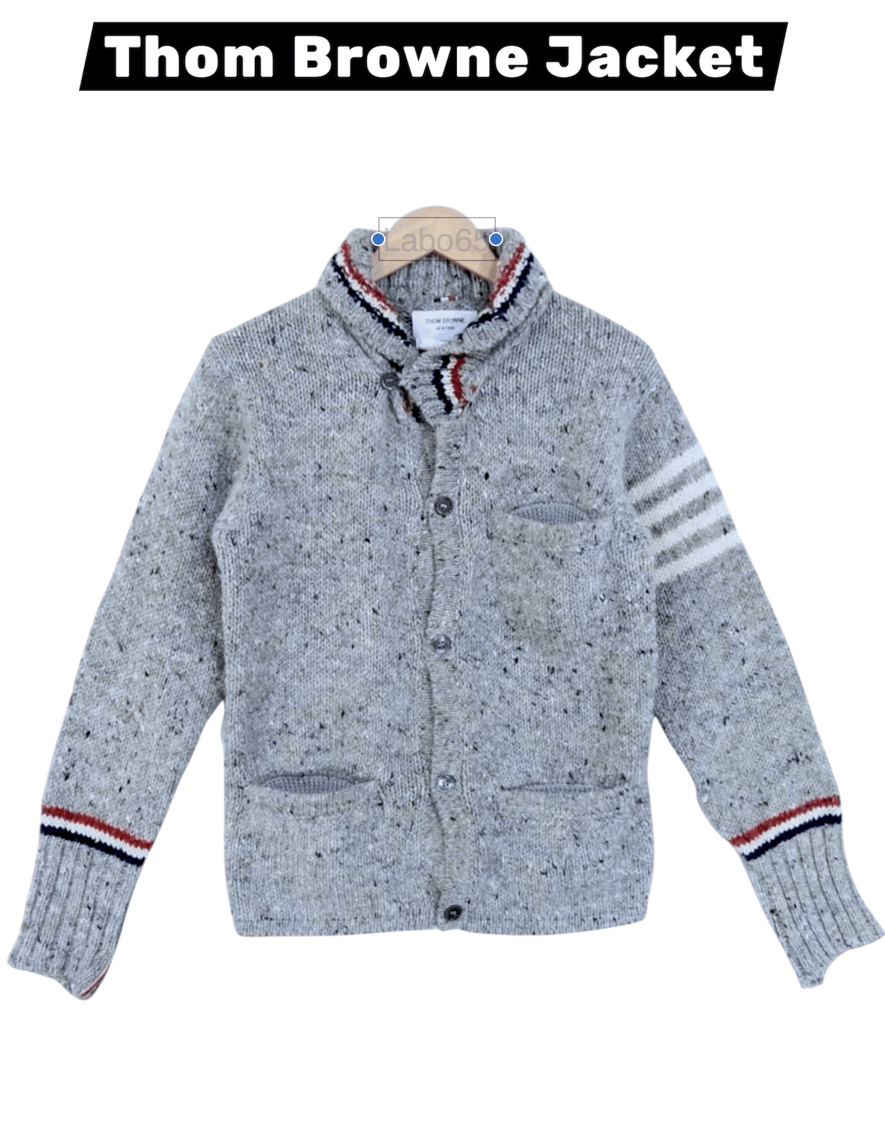 Thom Browne THOM BROWNE » Iconic 4-Bar Wool Cardigan Jacket // Grey Size US S / EU 44-46 / 1 - 3 Thumbnail