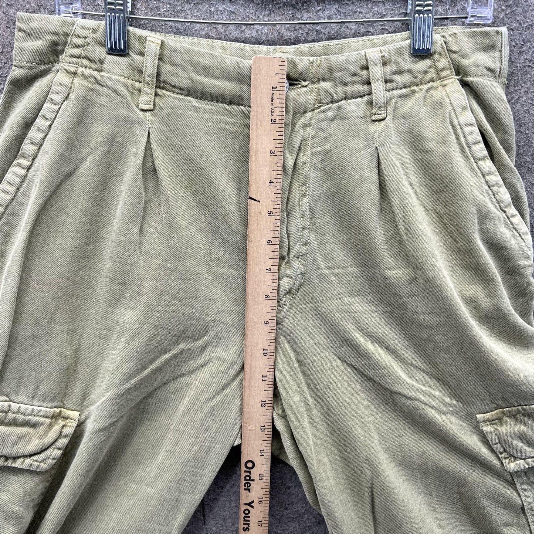 Free People Free People Pants Women 8 Green Cargo Wide Leg High Rise Utility Parachute Baggy Size 30" / US 8 / IT 44 - 6 Thumbnail