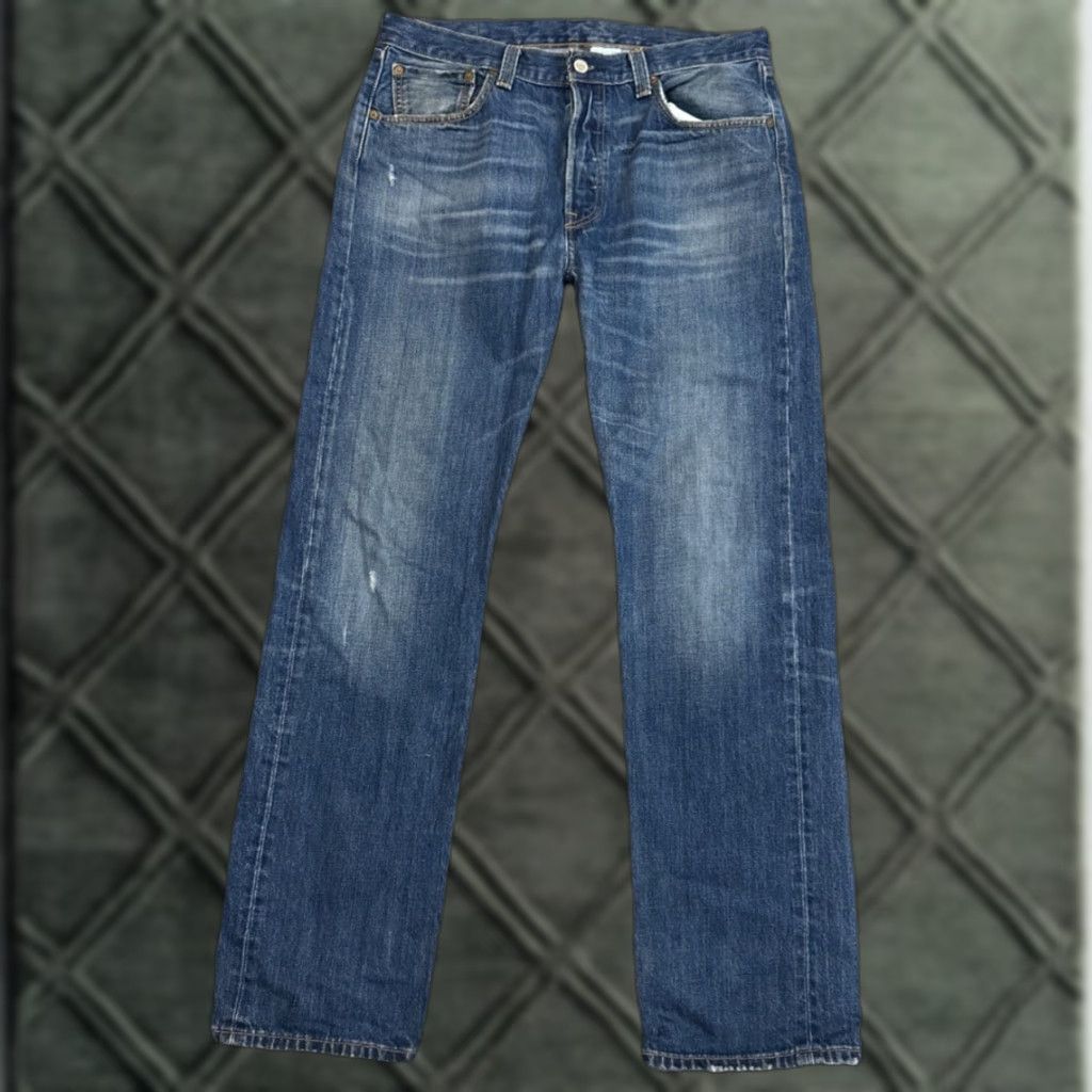 Levi's VINTAGE Levi's 501 XX Jeans Men 33x32 Denim Blue 90s Button Fly Straight Size US 33 - 1 Thumbnail