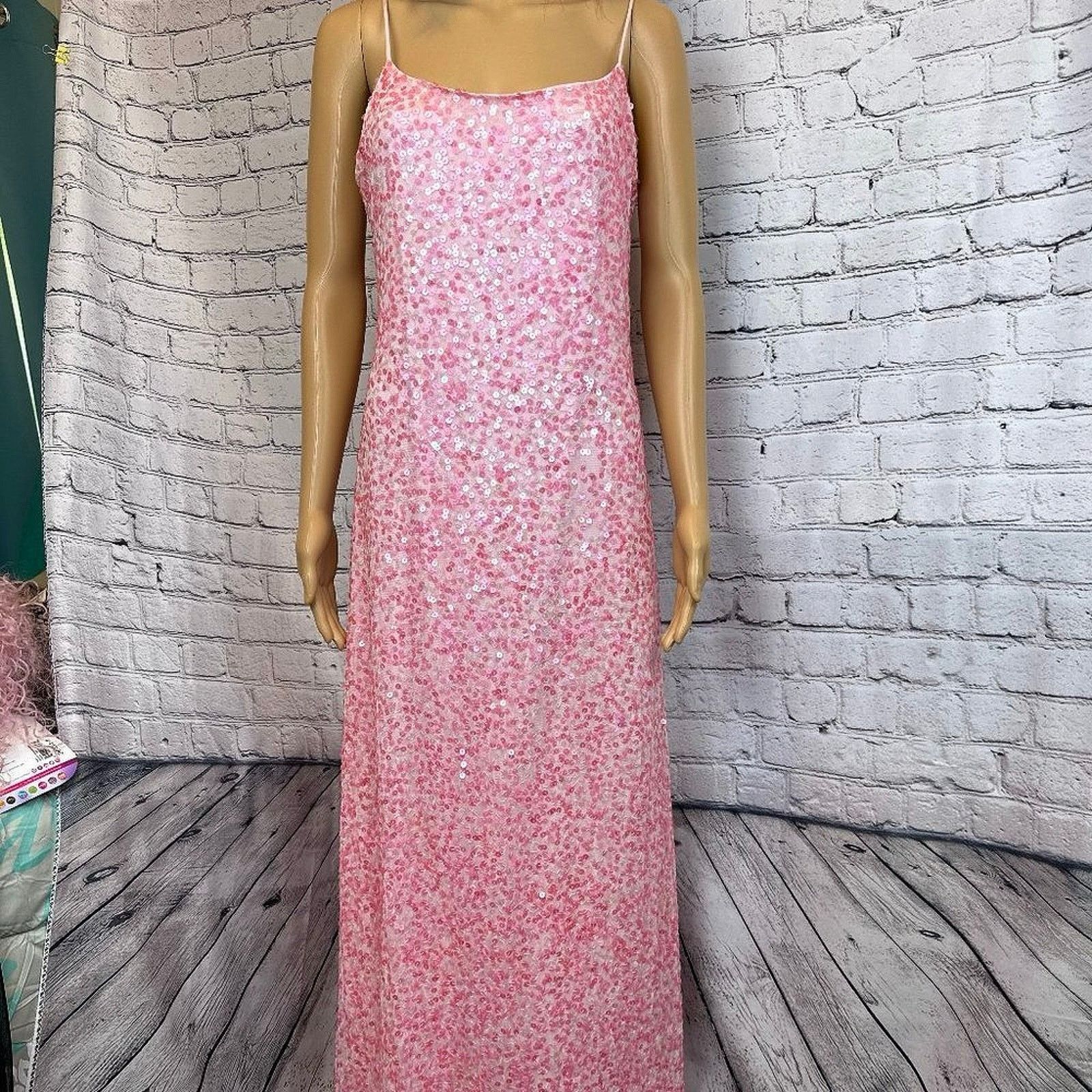 Other Marina by Marina Bresler Pink Sequined Gown - Size 12 Size XL / US 12-14 / IT 48-50 - 5 Thumbnail