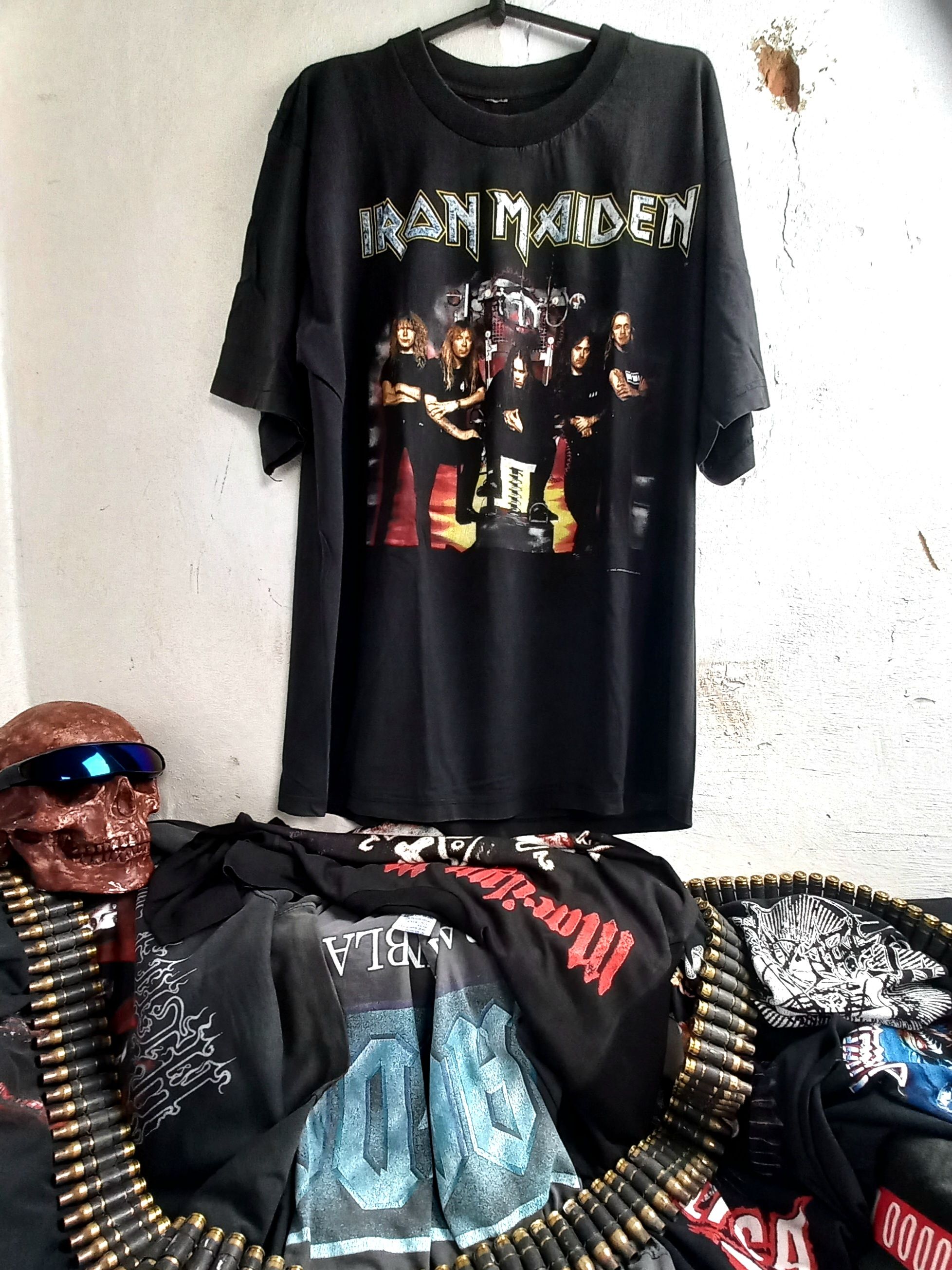 Pre-owned Band Tees X Iron Maiden Vintage T-shirt The X Factor 1995 In Black