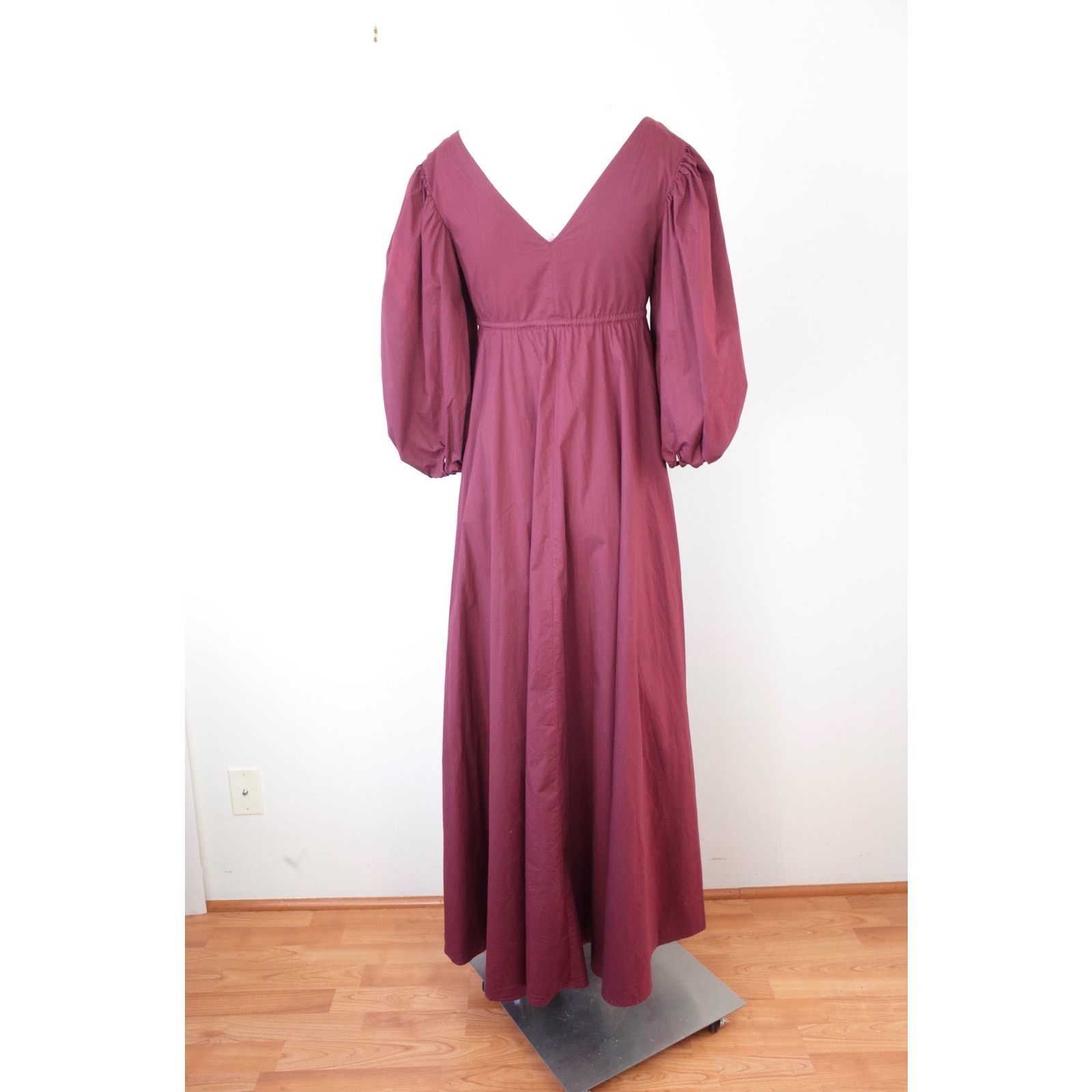 Staud Staud Burgundy Cotton Maxi Dress S Size S / US 4 / IT 40 - 5 Thumbnail