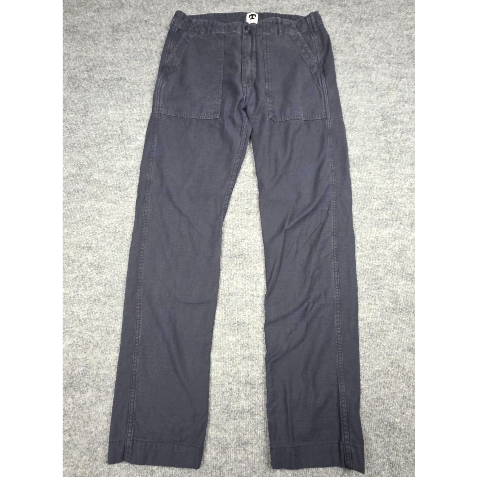 Tellason Tellason Fatigue Pant Utility Navy Blue 100% Cotton Italy Mens Pants 29x30 Straight Front Pockets Workwear Casual Size US 29 - 2 Thumbnail