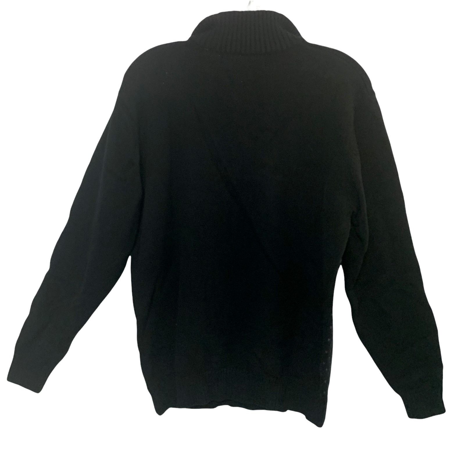 Oscar De La Renta Oscar De La Renta Nordic 1/4 Zip Pullover Sweater Black M Size US M / EU 48-50 / 2 - 5 Thumbnail