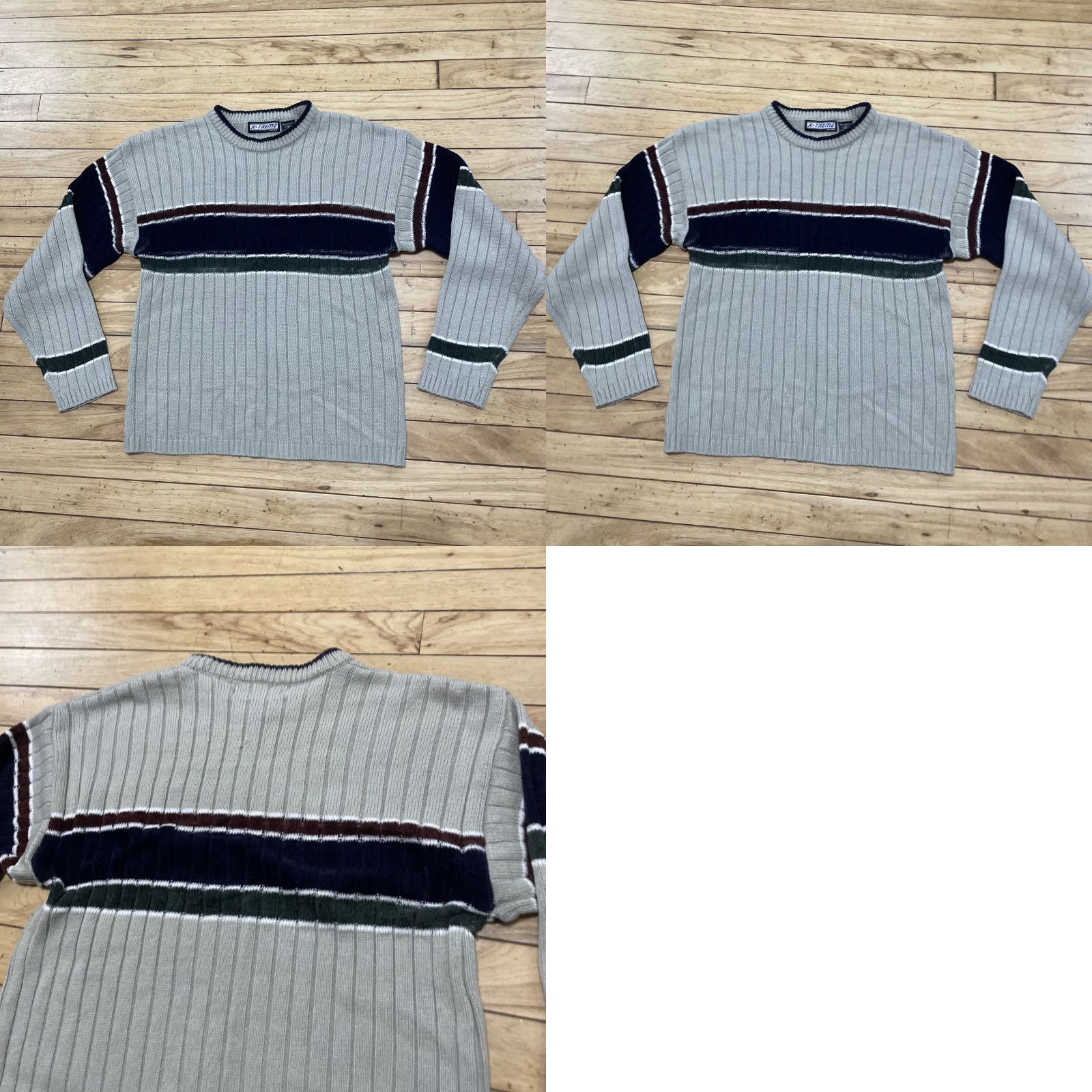 Vintage VTG Y2K X-Treme Gear Sweater Women XL Ribbed 20 Tan Gray Boho Classic 1990s 2000s Crew Neck Pullover Knit Women Size XL / US 12-14 / IT 48-50 - 11 Thumbnail