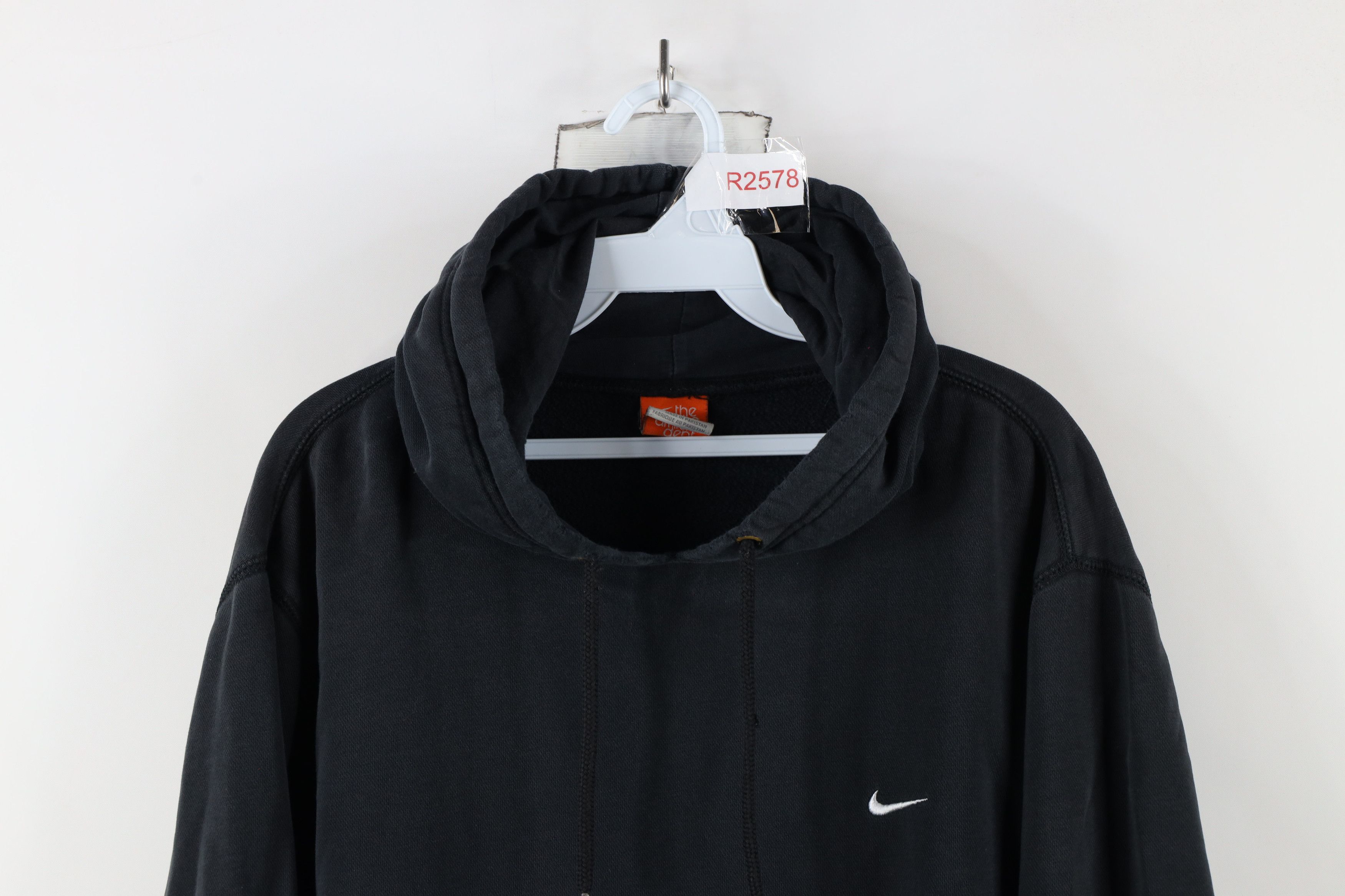 Nike × Vintage Vintage Nike Scott Mini Swoosh Hoodie Sweatshirt Black Size US XL / EU 56 / 4 - 2 Thumbnail