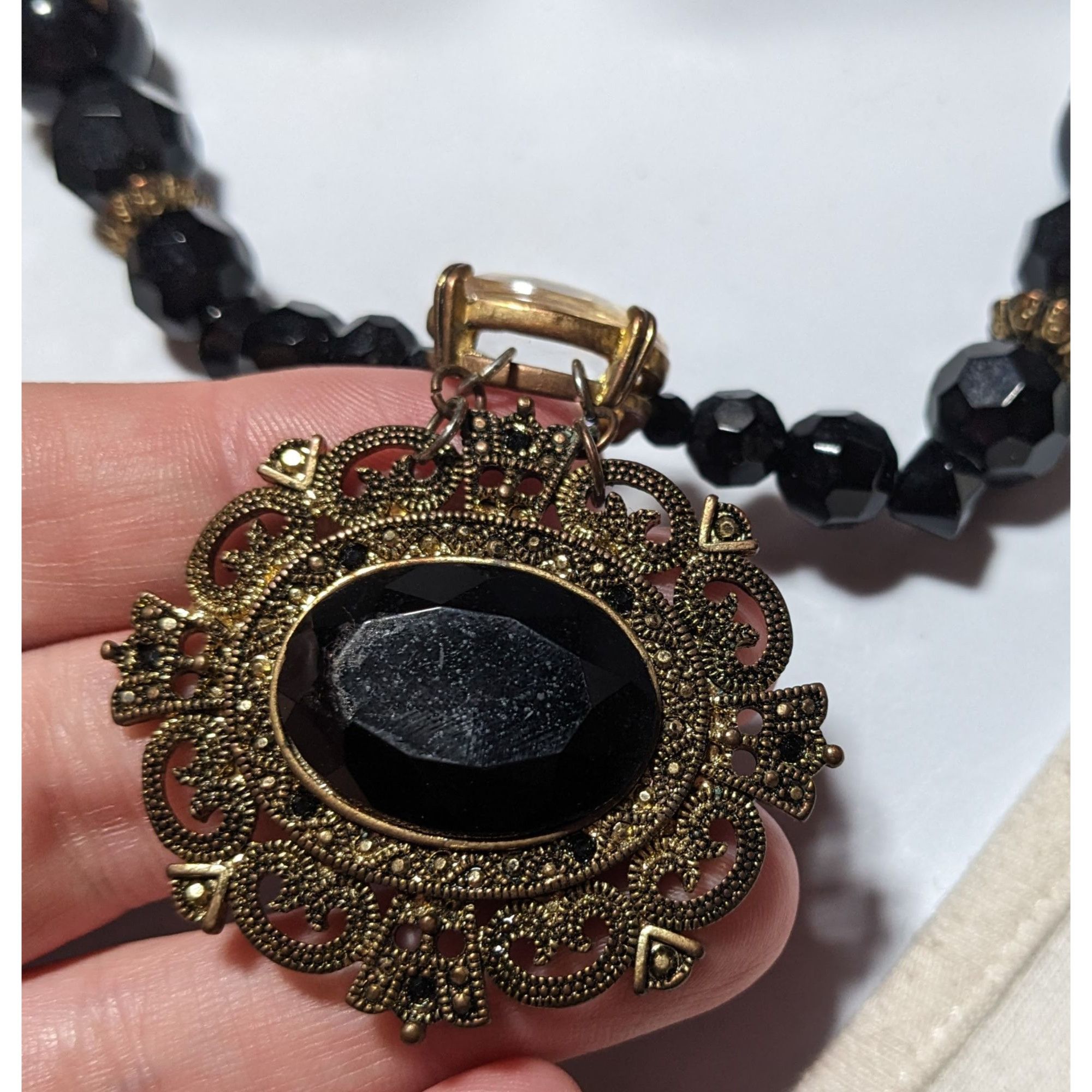 Other Upcycled Vintage Victorian Gemmed Necklace Size ONE SIZE - 10 Thumbnail