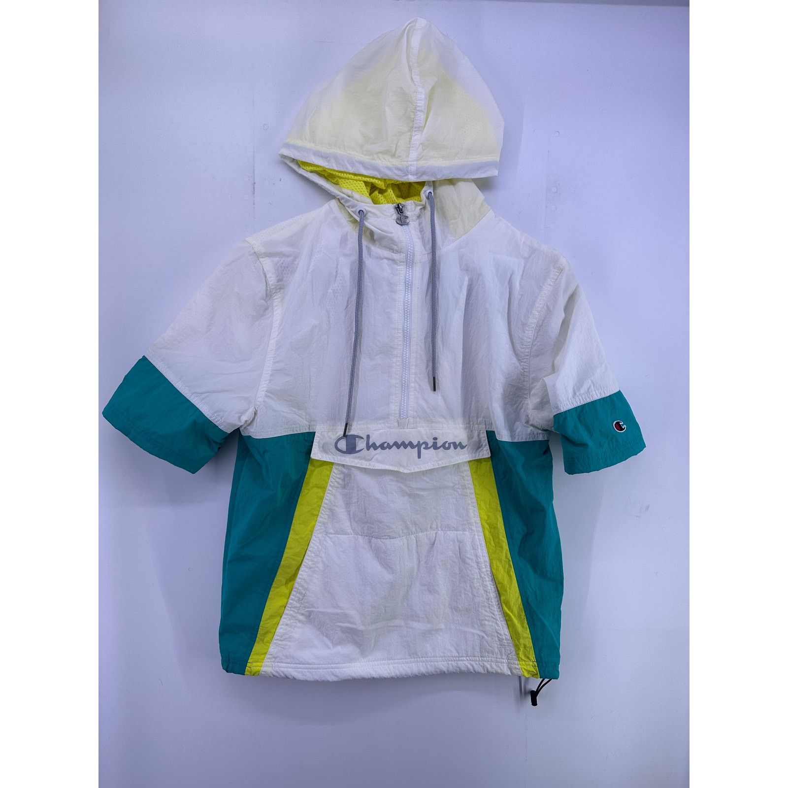Champion Champion Men's White Hooded Sports Jacket Short Sleeve SizeS Size US S / EU 44-46 / 1 - 2 Thumbnail