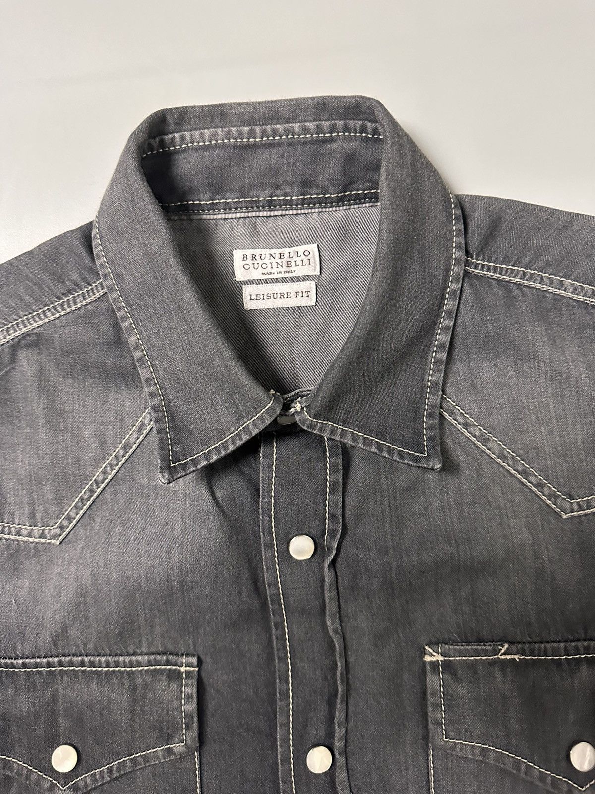 Brunello Cucinelli Brunello Cucinelli Leisure Fit Shirt Size US S / EU 44-46 / 1 - 2 Thumbnail