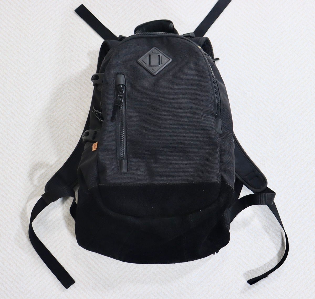 Pre-owned Visvim 20l Ballistic Backpack （suede Cowhide） Black