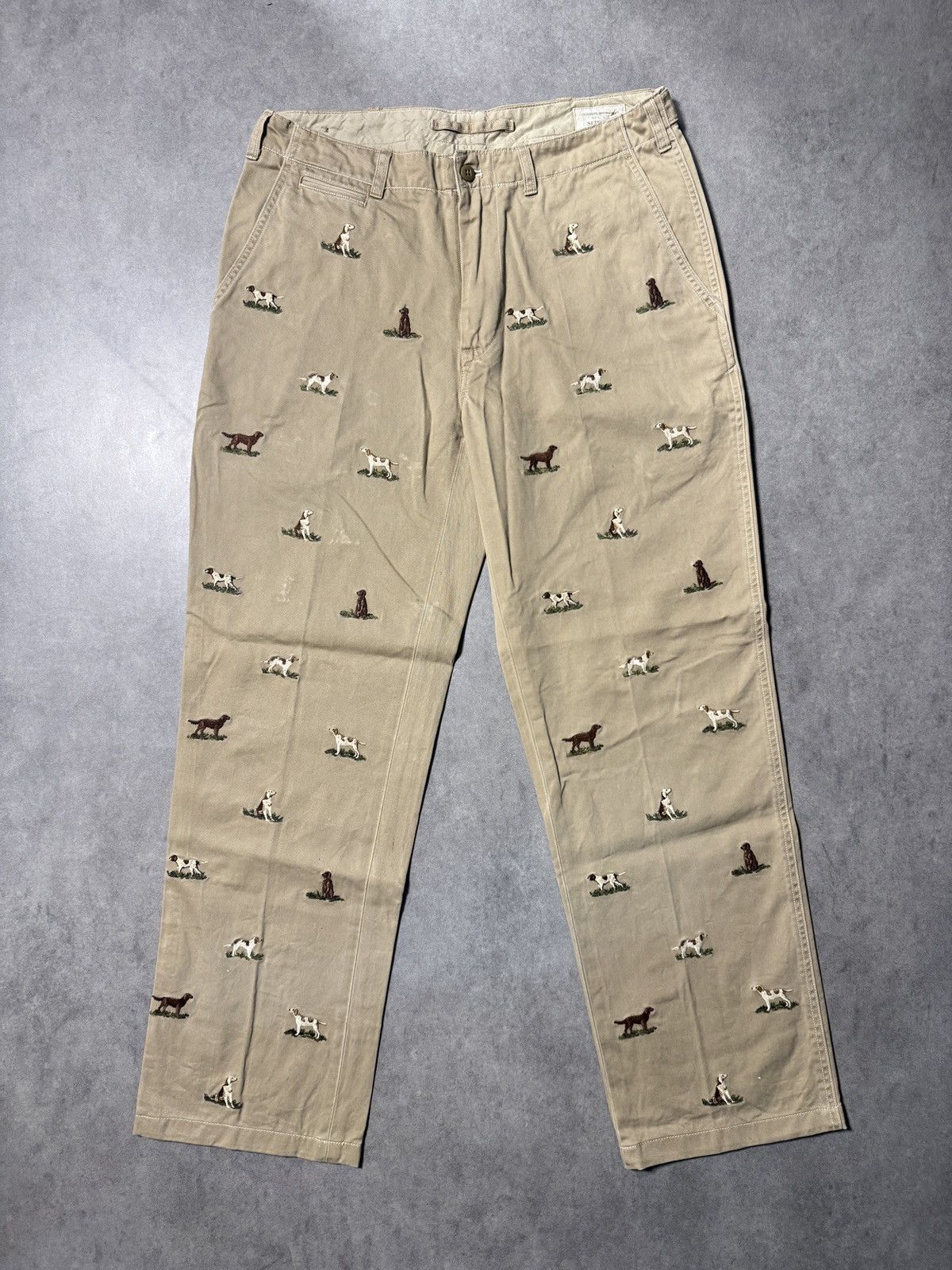 Polo Ralph Lauren Vintage Rare Polo Ralph Lauren Dog Beige Pants Chino Size US 33 - 1 Thumbnail